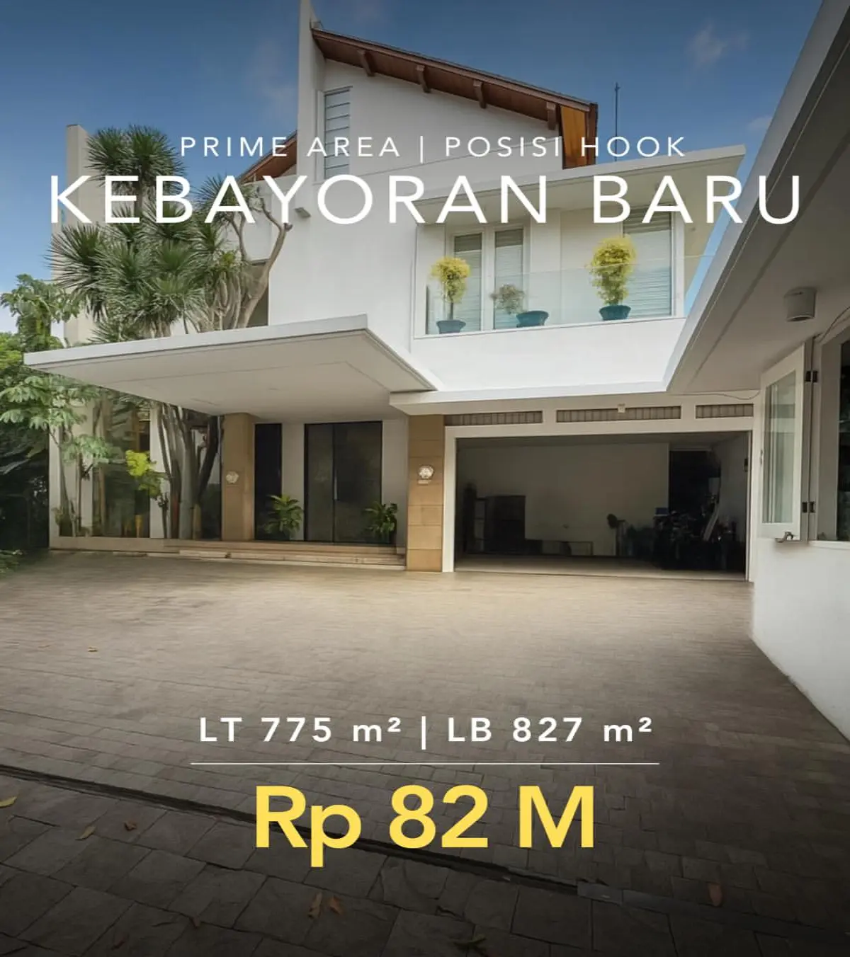 Rumah Dijual Kebayoran Baru Jakarta Selatan posisi Hook