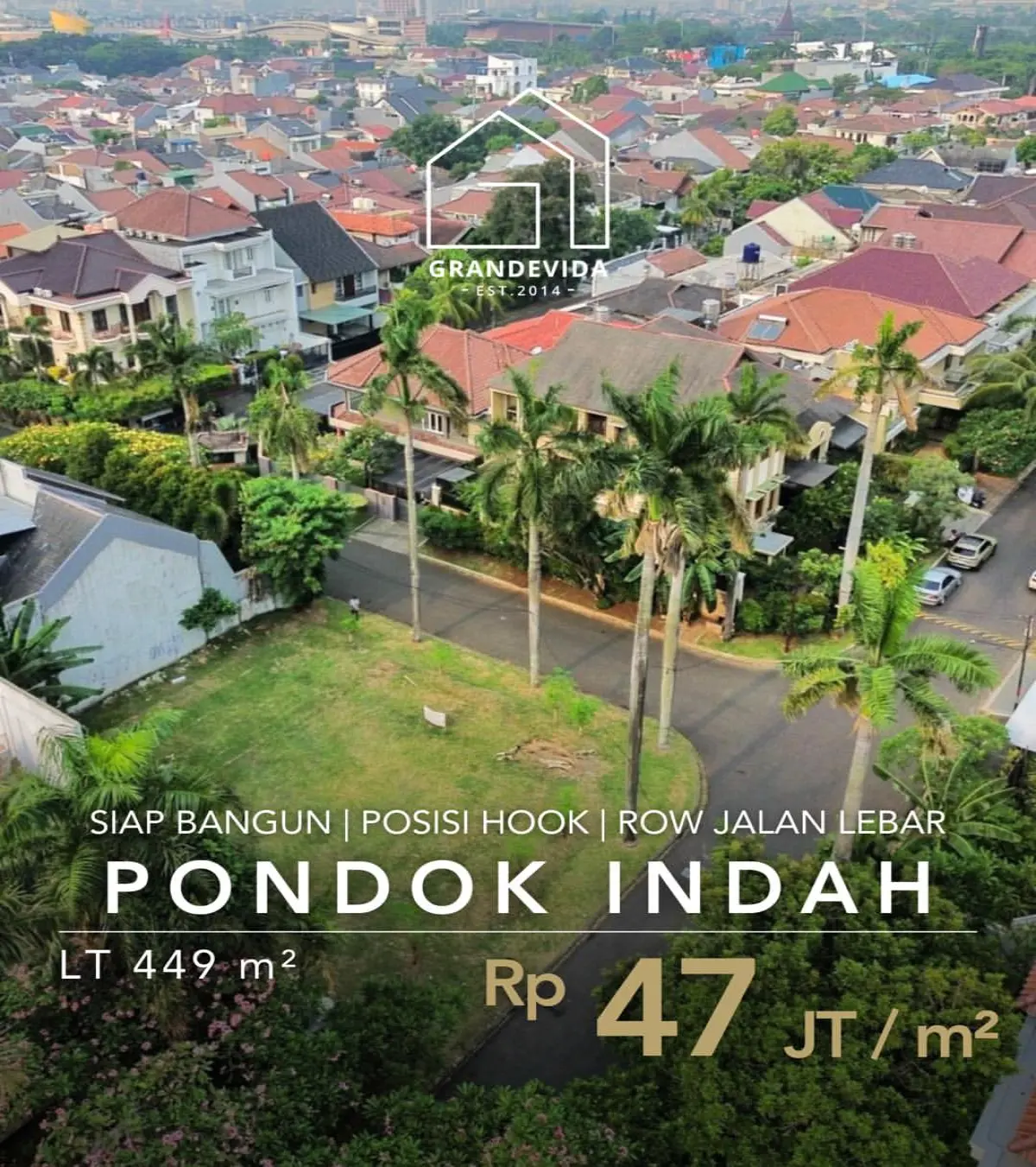 Tanah Dijual Metro Alam Pondok Indah