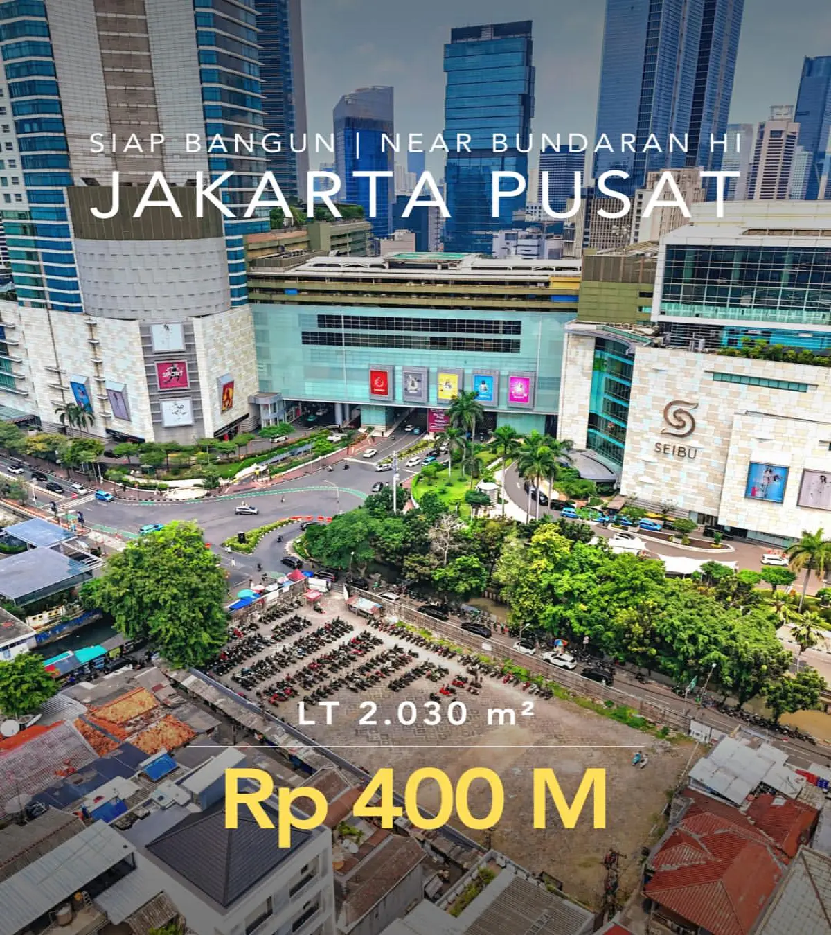 Tanah Dijual Kebon Kacang Jakarta Pusat