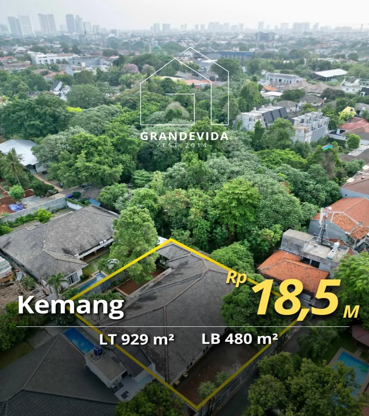 Rumah Di Kemang Selatan Dijual Hitung Tanah
