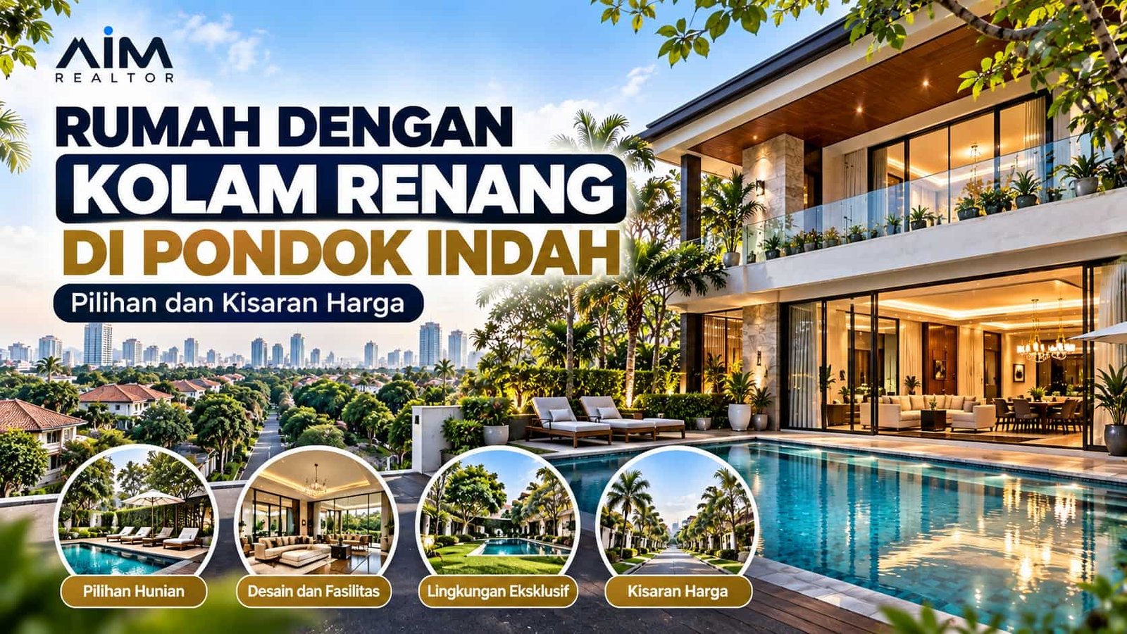 Rumah dengan Kolam Renang di Pondok Indah Pilihan dan Kisaran Harga di Jakarta Selatan