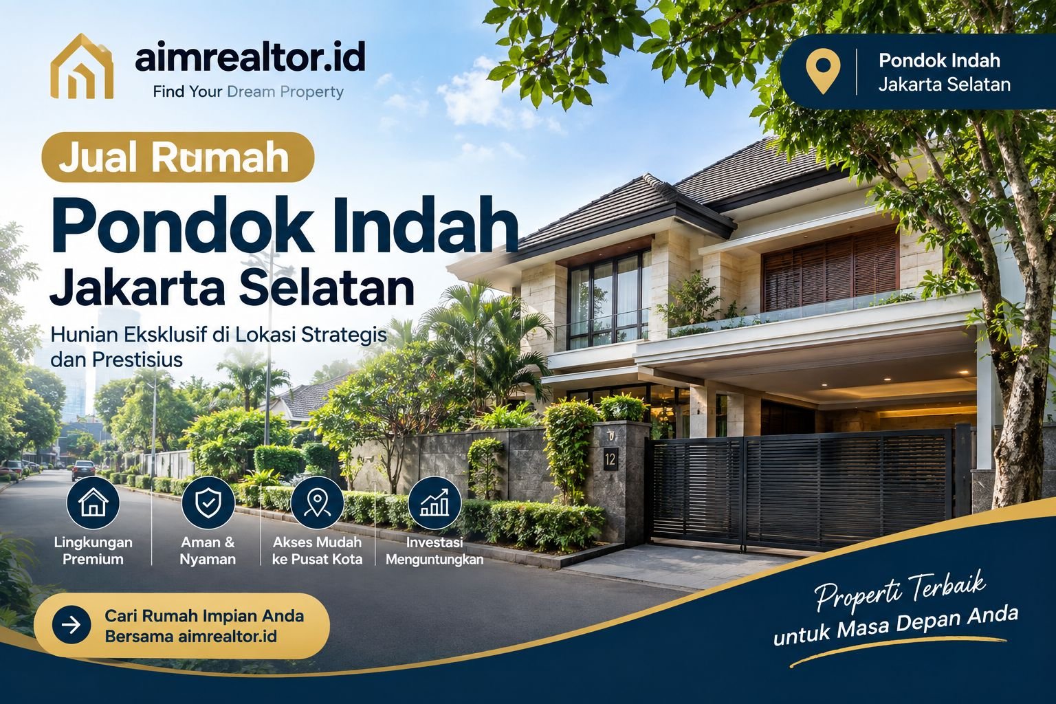 jual rumah pondok indah jakarta selatan di Jakarta Selatan