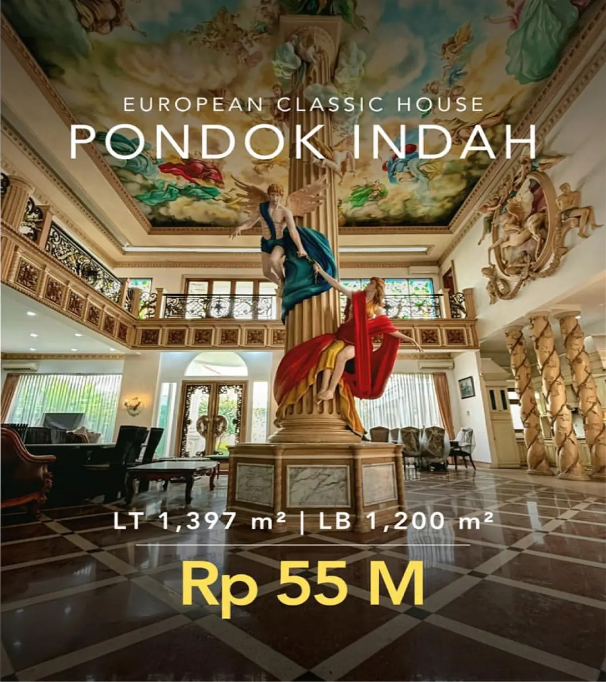 Rumah dijual di Pondok indah Jakarta Selatan - Rumah Dijual Pondok Indah Jakarta Selatan | Design European Classic