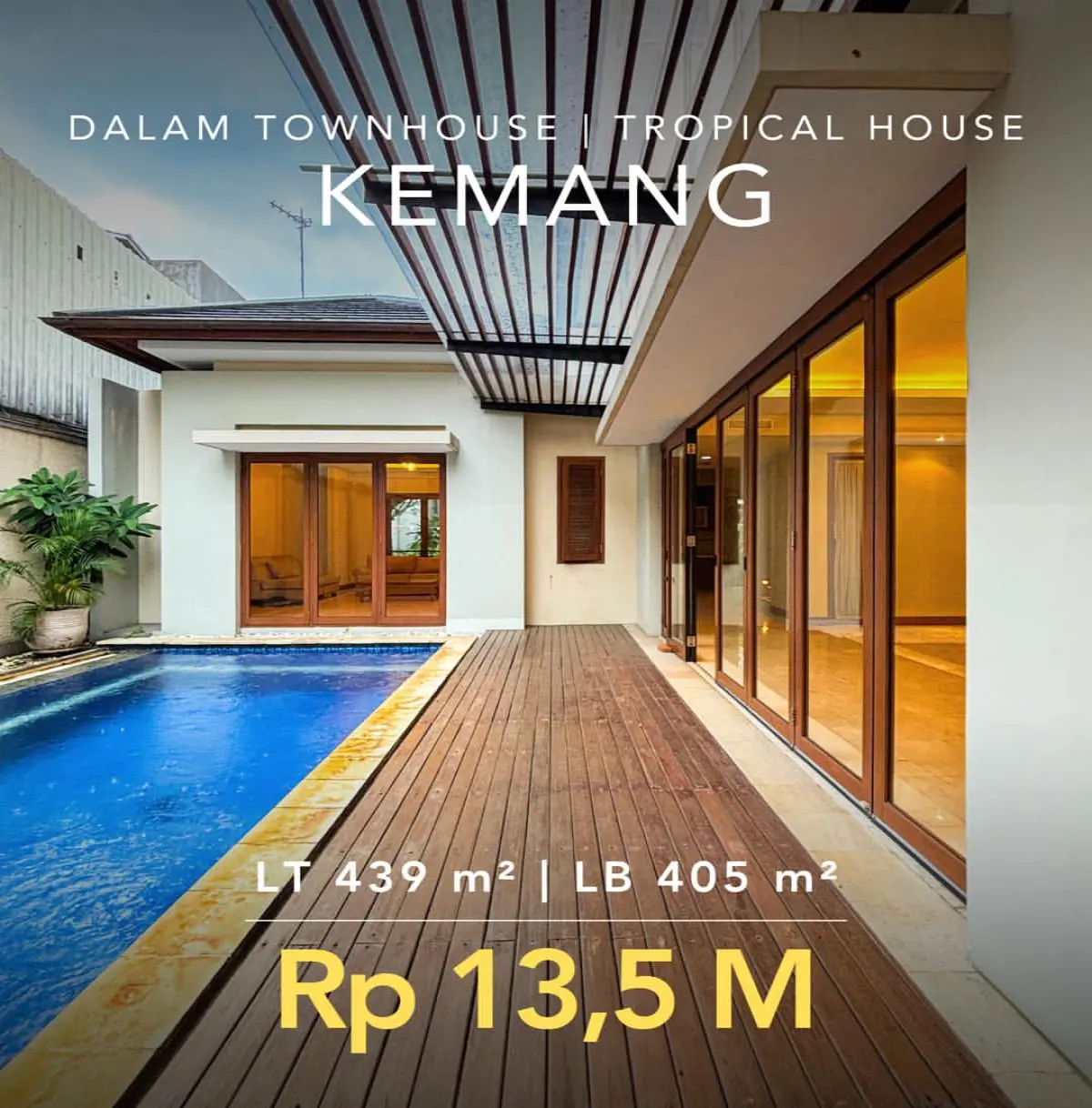 Rumah dijual di Kemang Jakarta Selatan - Rumah Dijual Kemang Jakarta Selatan Tropical House Dalam Townhouse