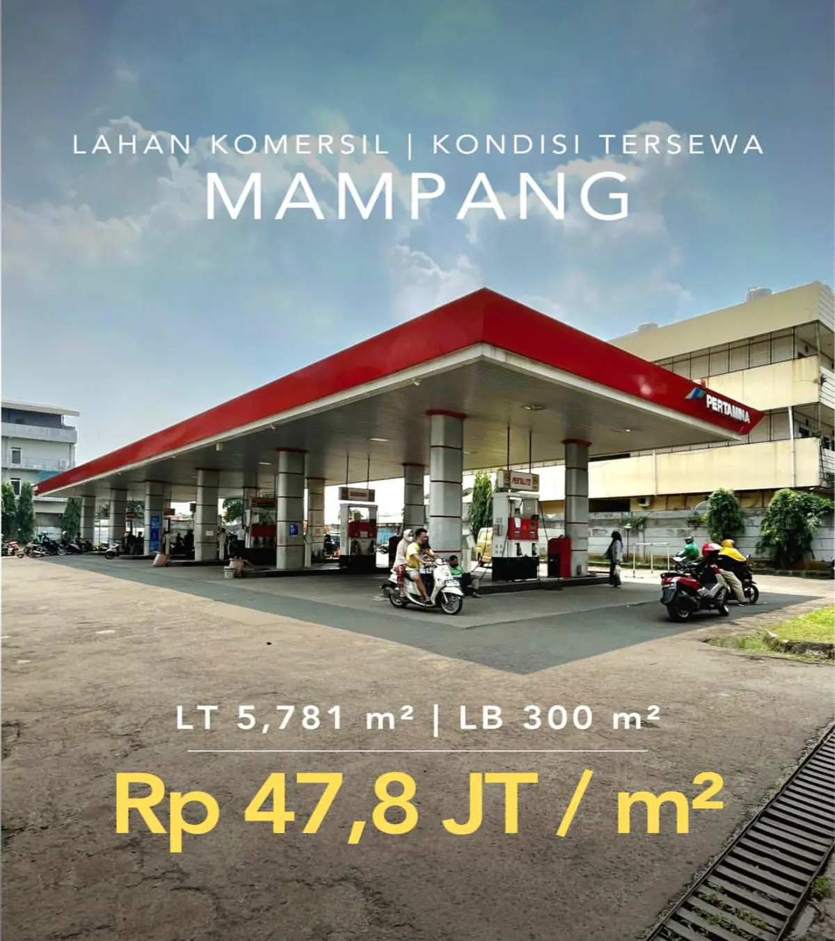 Rumah dijual di Mampang Jakarta Selatan - Pom Bensin Dijual Mampang Jakarta Selatan