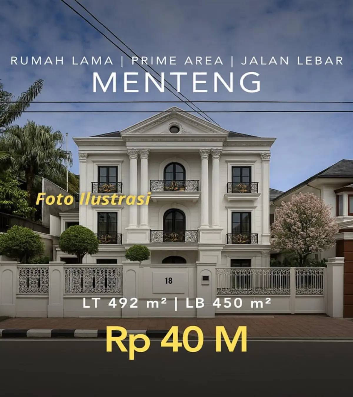 Rumah dijual di Menteng Jakarta Pusat - Rumah Dijual Menteng Jakarta Pusat Cocok Dibangun Ulang Lokasi Premium