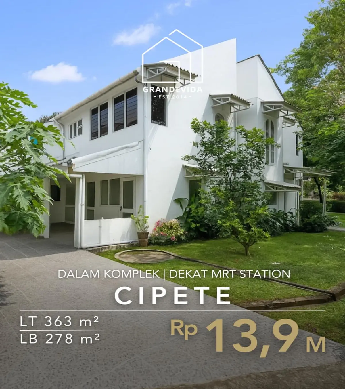 Rumah dijual di Cipete Jakarta Selatan - Rumah Dijual Cipete Jakarta Selatan dekat ke MRT