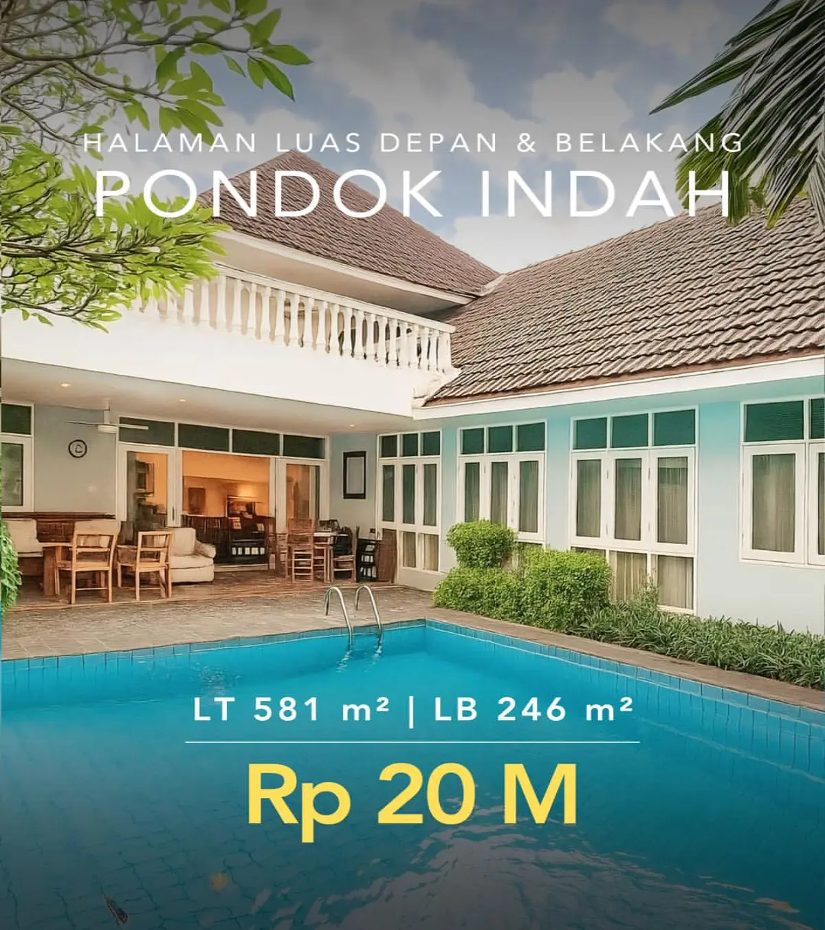 Rumah dijual di Pondok indah Jakarta Selatan - Rumah Dijual Pondok Indah Jakarta Selatan Bangunan 1 Lantai