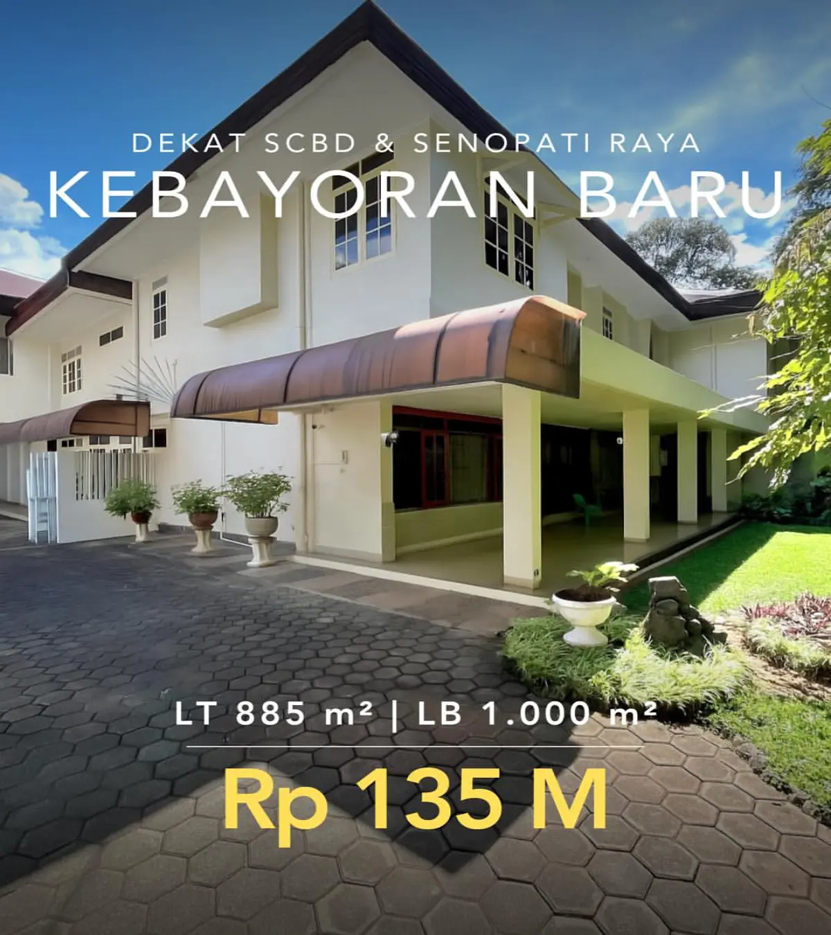 Rumah dijual di Kebayoran Baru Jakarta Selatan - Rumah Dijual Kebayoran Baru Jakarta Selatan Selangkah Ke Senopati