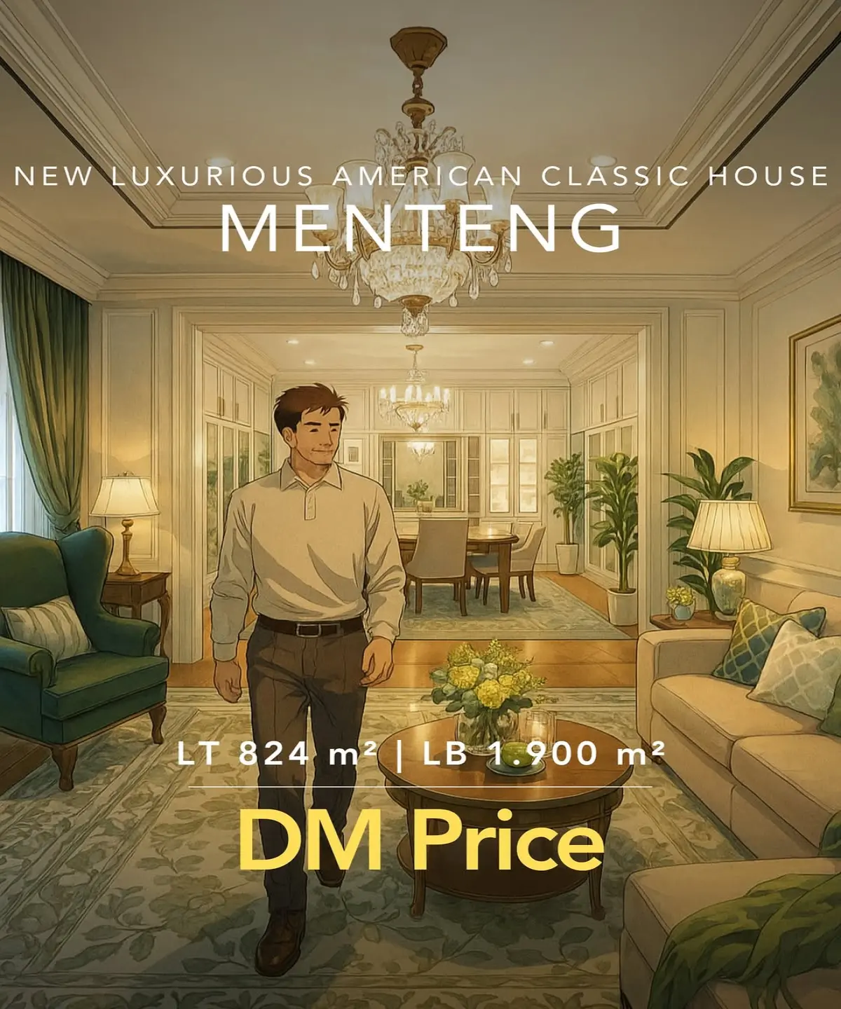 Properti Rumah Dijual Menteng Jakarta Pusat American Classic di Menteng Jakarta Pusat