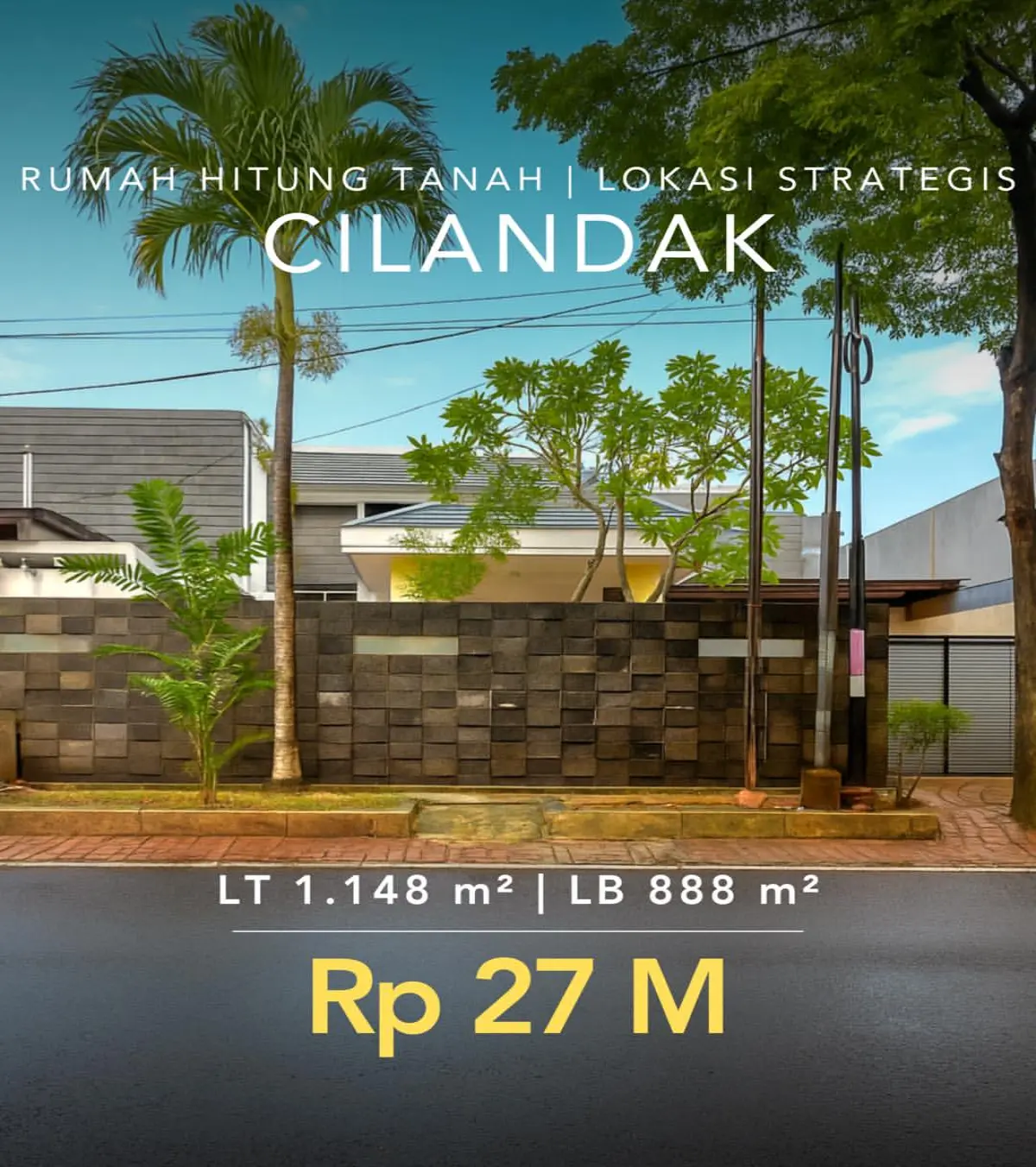 Rumah dijual di Cilandak Jakarta Selatan - Rumah Mewah Hitung Tanah Cilandak, Jakarta Selatan