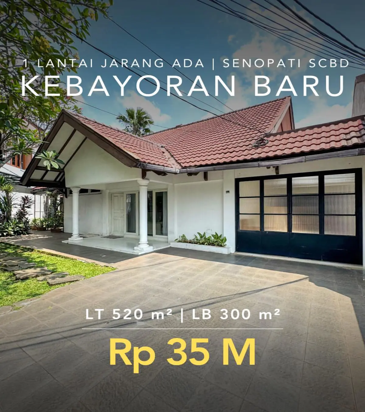 Rumah dijual di Kebayoran Baru Jakarta Selatan - Rumah Minimalis 1 Lantai Kebayoran Baru, Dekat Senopati