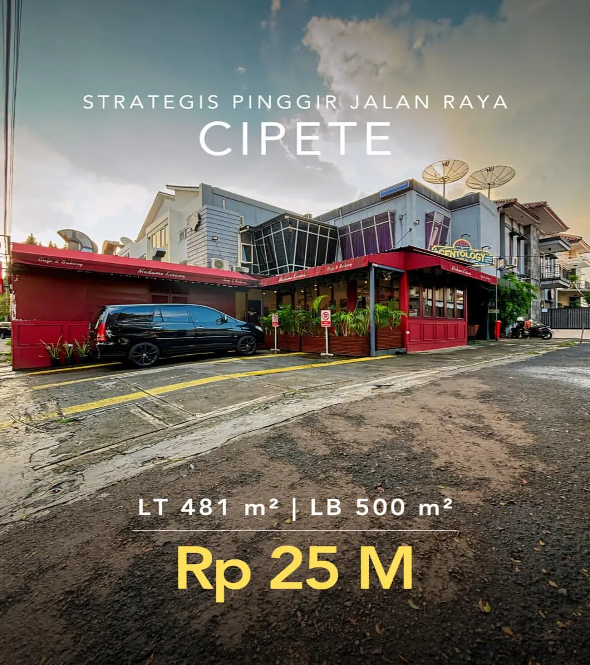 Rumah dijual di Cipete Jakarta Selatan - Komersial Jalan Raya Cipete Jakarta Selatan Lokasi Strategis, Dijual!