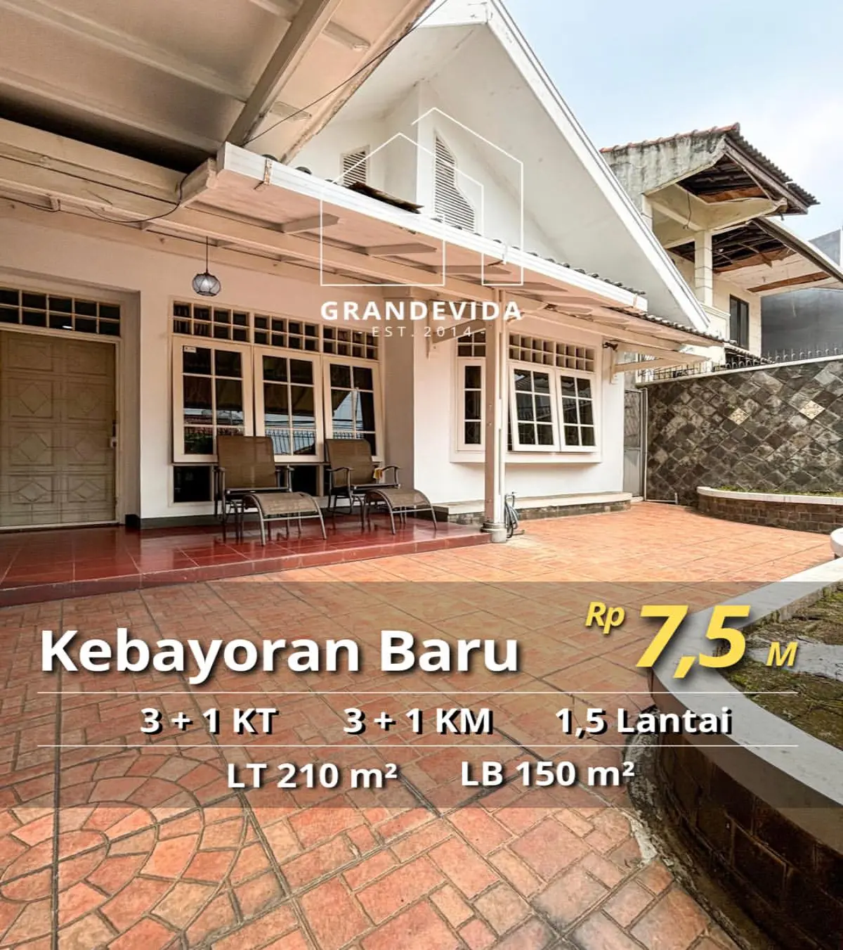 Rumah dijual di Kebayoran Baru Jakarta Selatan - Dijual Rumah Benda, Kebayoran Baru Lokasi Strategis & Nyaman