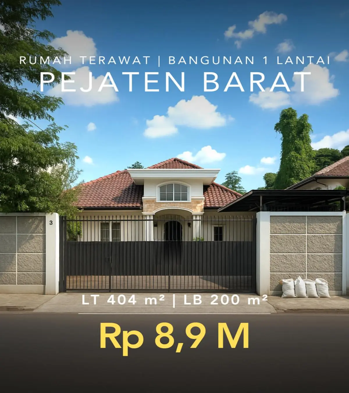 Rumah dijual di Pejaten Jakarta Selatan - Rumah Dijual di Pejaten (tampak depan)