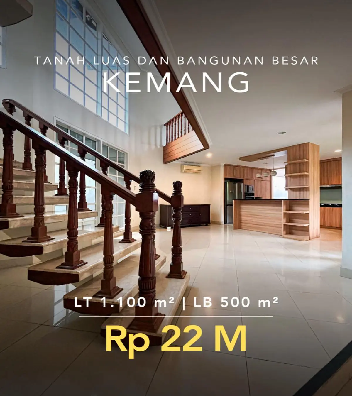 Rumah Dijual di Kemang - Lokasi Terbaik Bebas Banjir