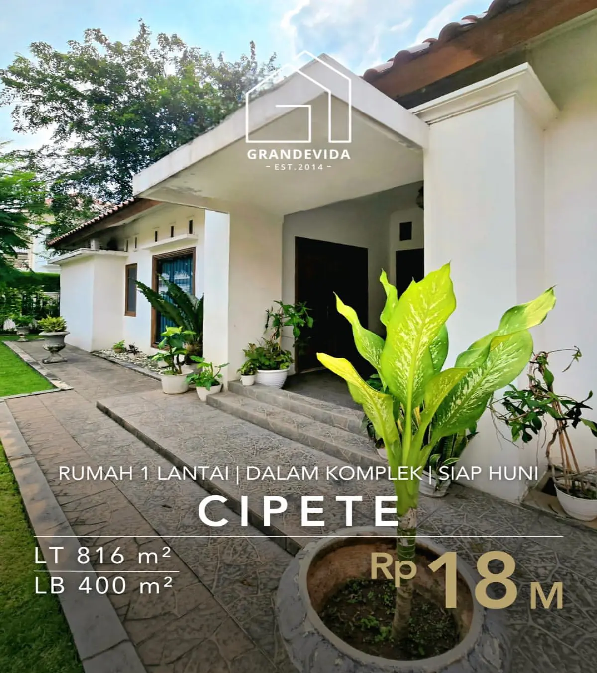 Rumah Dijual di Cipete Jakarta Selatan Rumah Satu Lantai