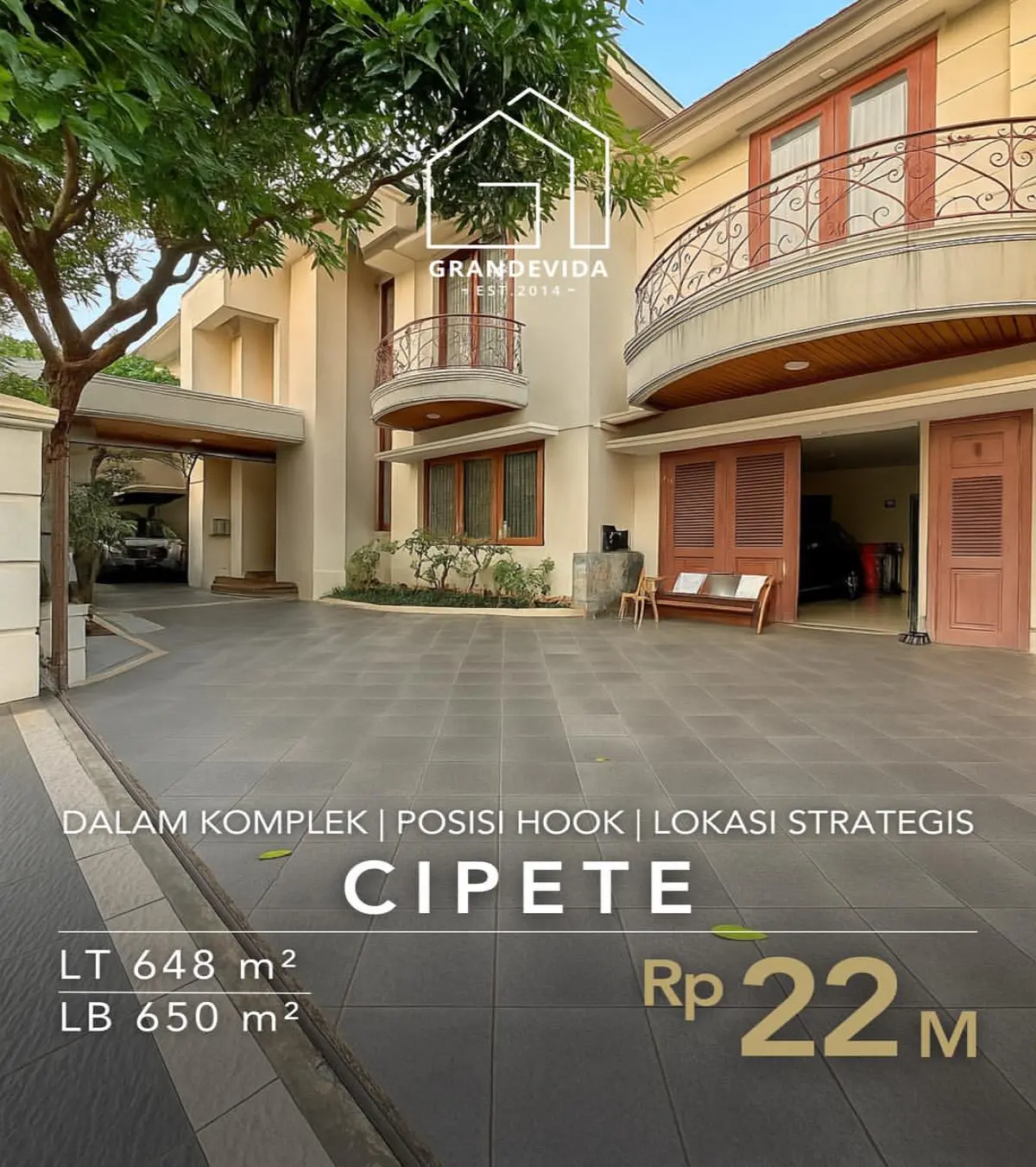 Dijual Rumah Hook Strategis di Cipete, Jaksel (Dekat Fasilitas Umum)