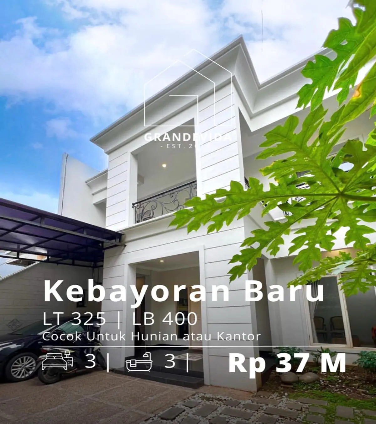 Rumah dijual di Kebayoran Baru Jakarta Selatan - Rumah Dijual Brawijaya Kebayoran Baru Jakarta Selatan (tampak depan)