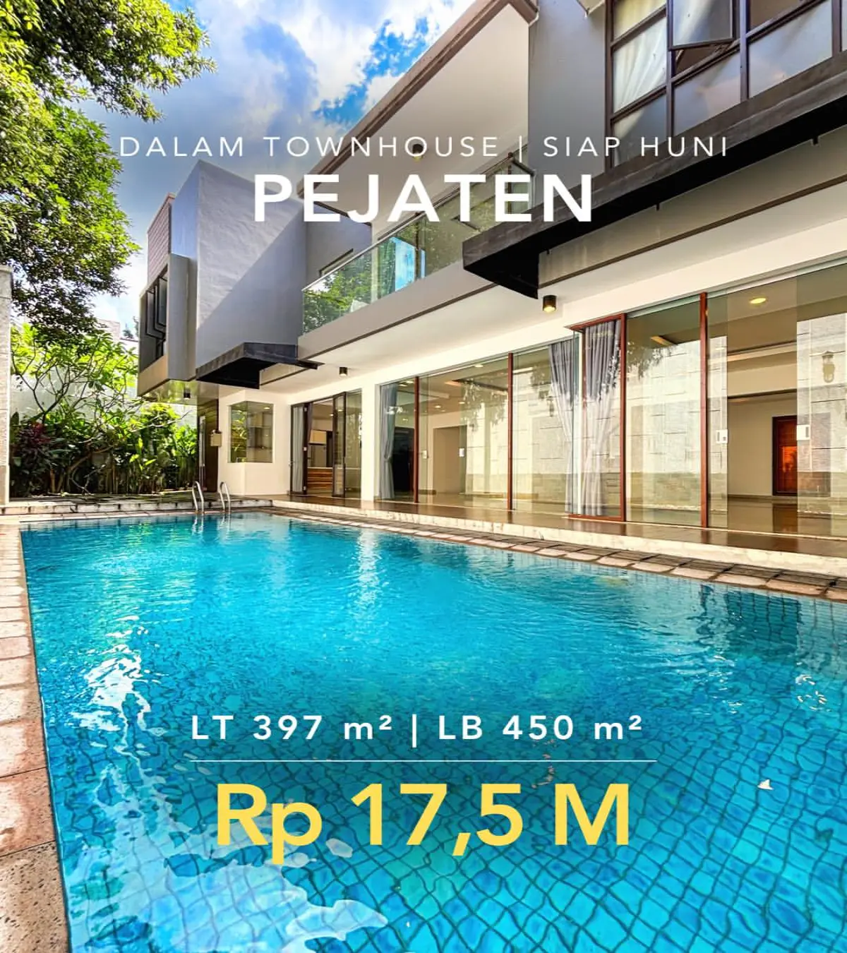 Rumah dijual di Pejaten Jakarta Selatan - Rumah Dijual Pejaten Jakarta Selatan dalam Townhouse Mewah (tampak depan)