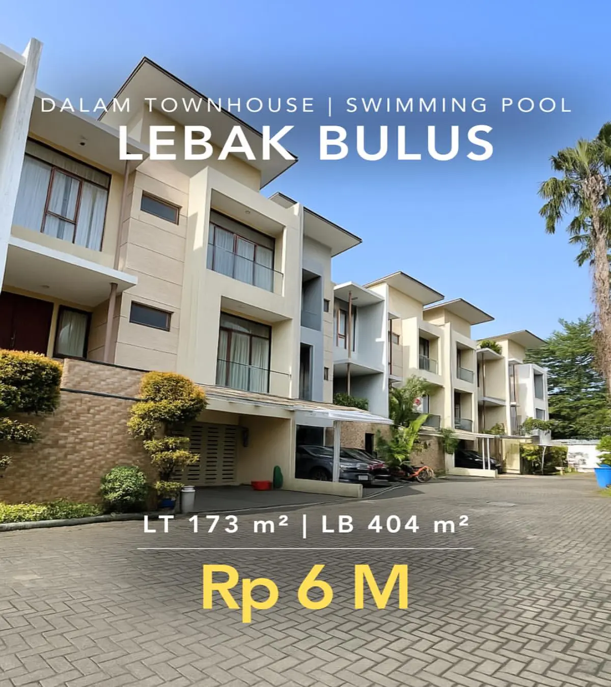 Rumah dijual di Lebak bulus Jakarta Selatan - Rumah Dalam Townhouse di Lebak bulus Jakarta Selatan