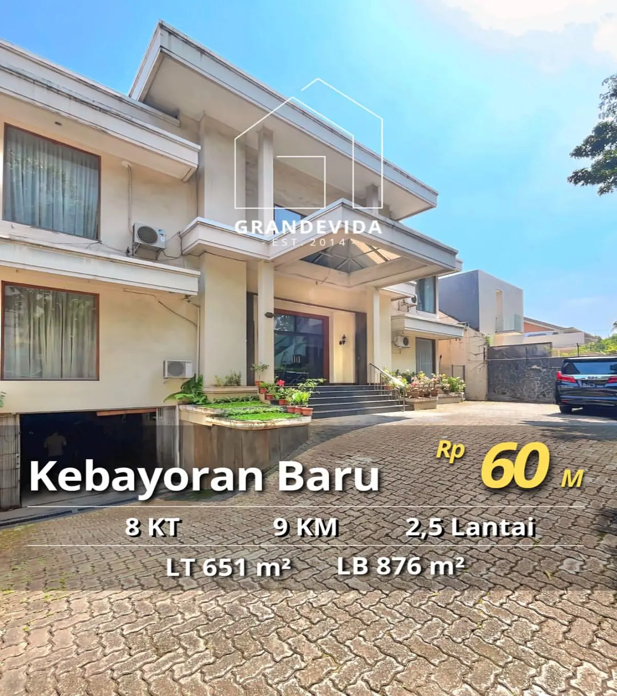 Rumah dijual di Kebayoran Baru Jakarta Selatan - Rumah Dijual di Wijaya Kebayoran Baru Lokasi Terbaik (tampak depan)