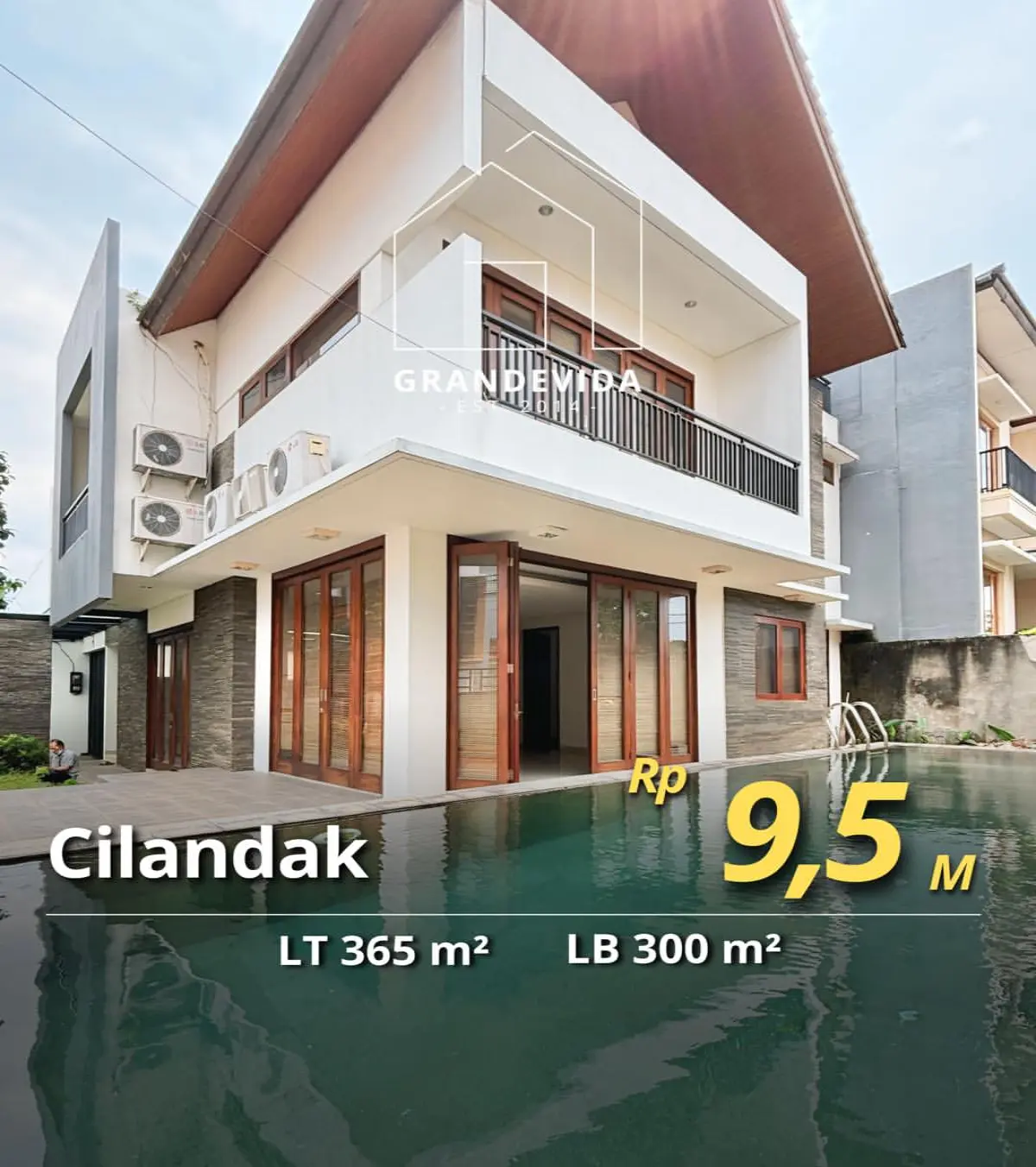 Rumah Dijual di Cilandak Modern Tropis Posisi Hook