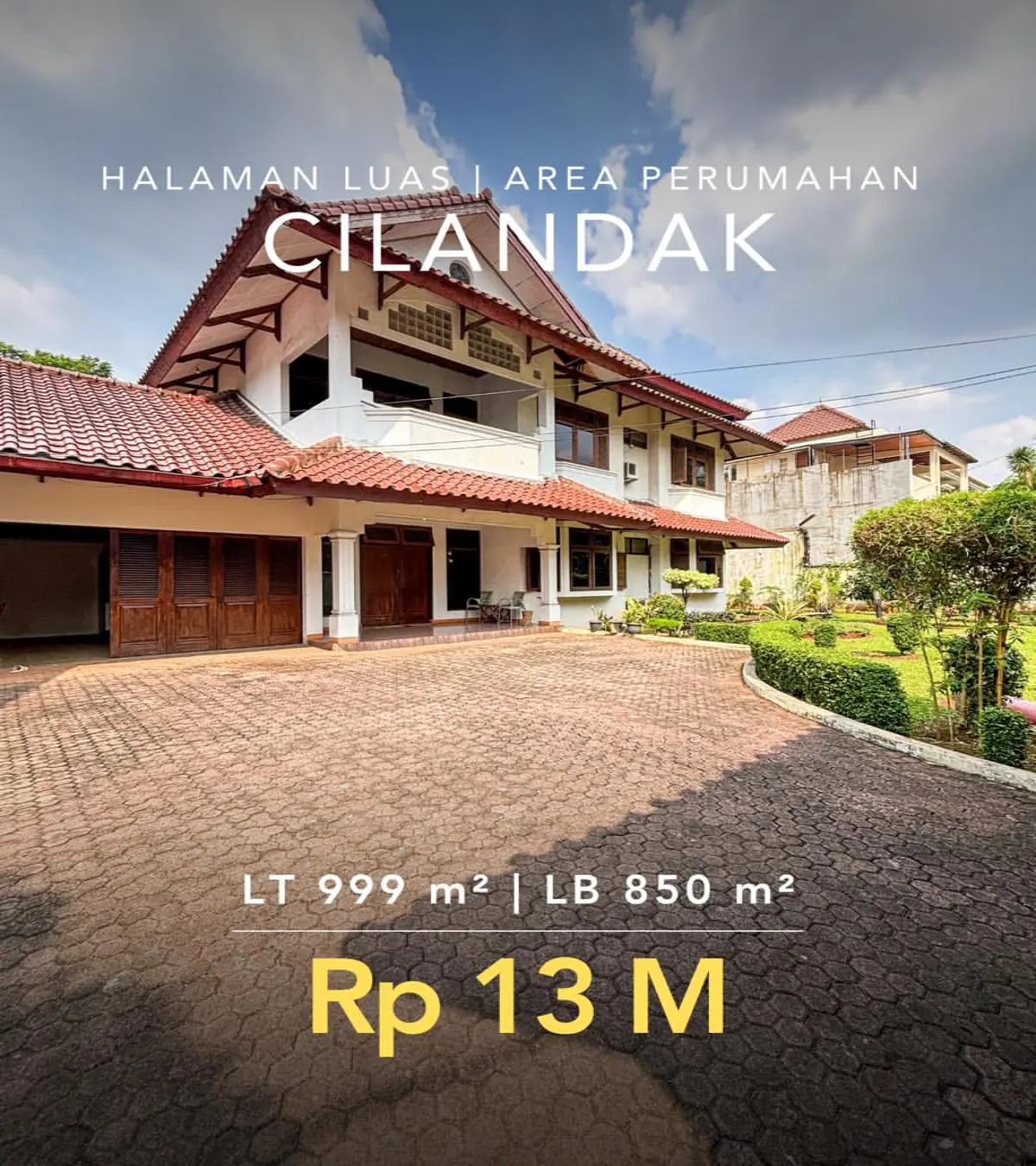 Rumah Dijual di Cilandak Halaman Luas