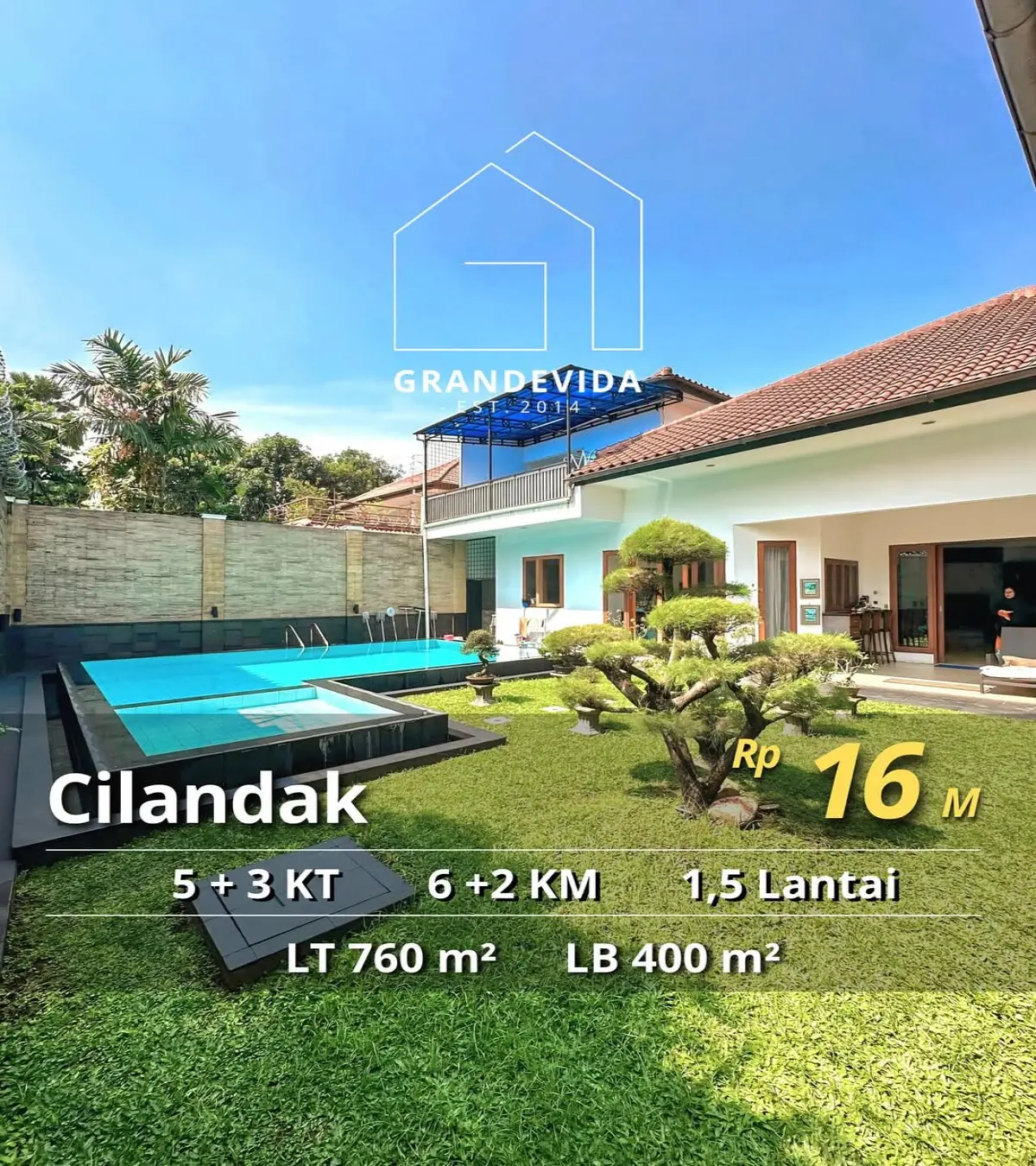 Rumah dijual di Cilandak Jakarta Selatan - Rumah Dijual di Cilandak Bangunan 1,5 lantai