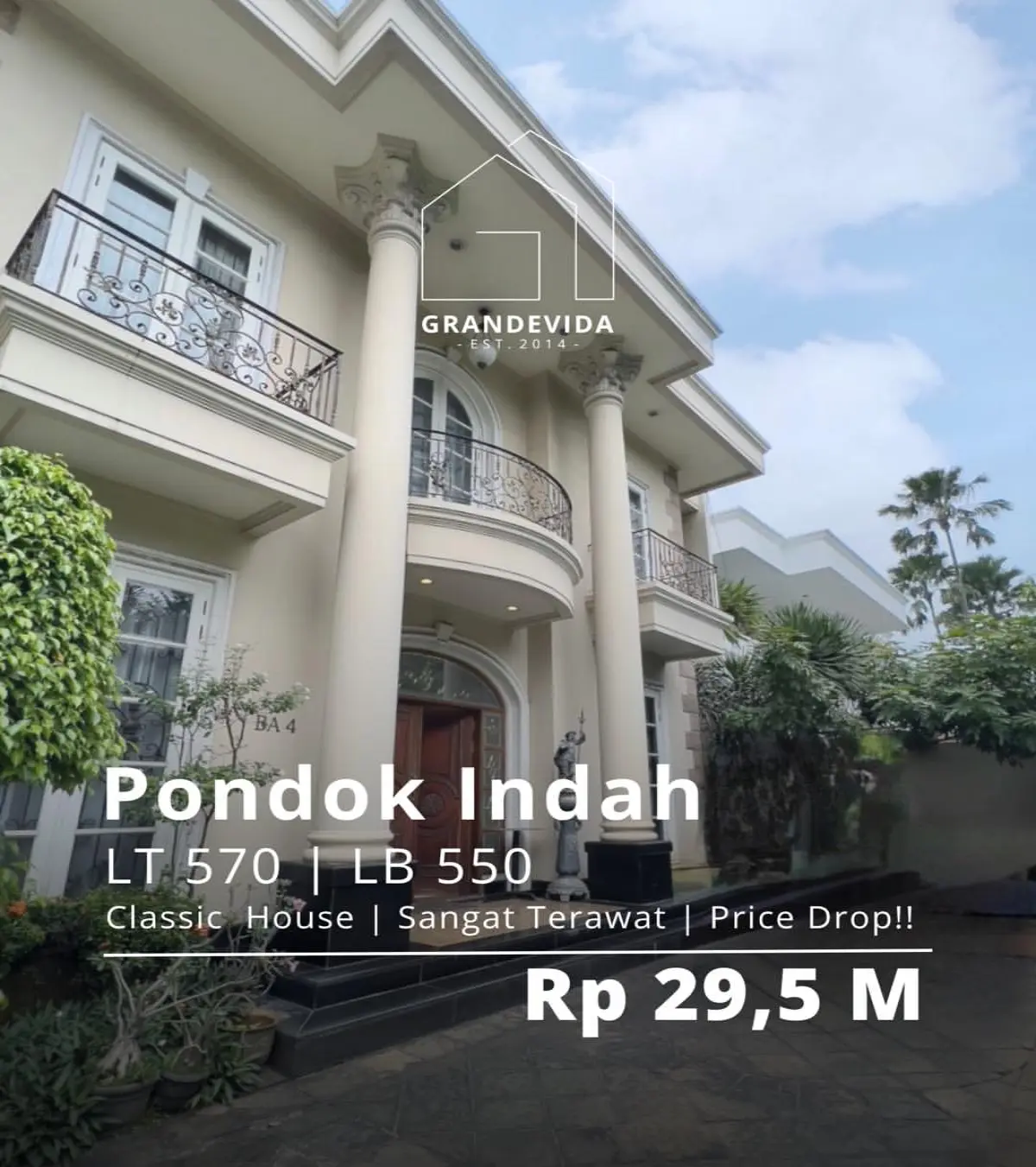 Rumah dijual di Pondok indah Jakarta Selatan - Rumah Dijual di Pondok Indah Row Jalan Besar dan Asri