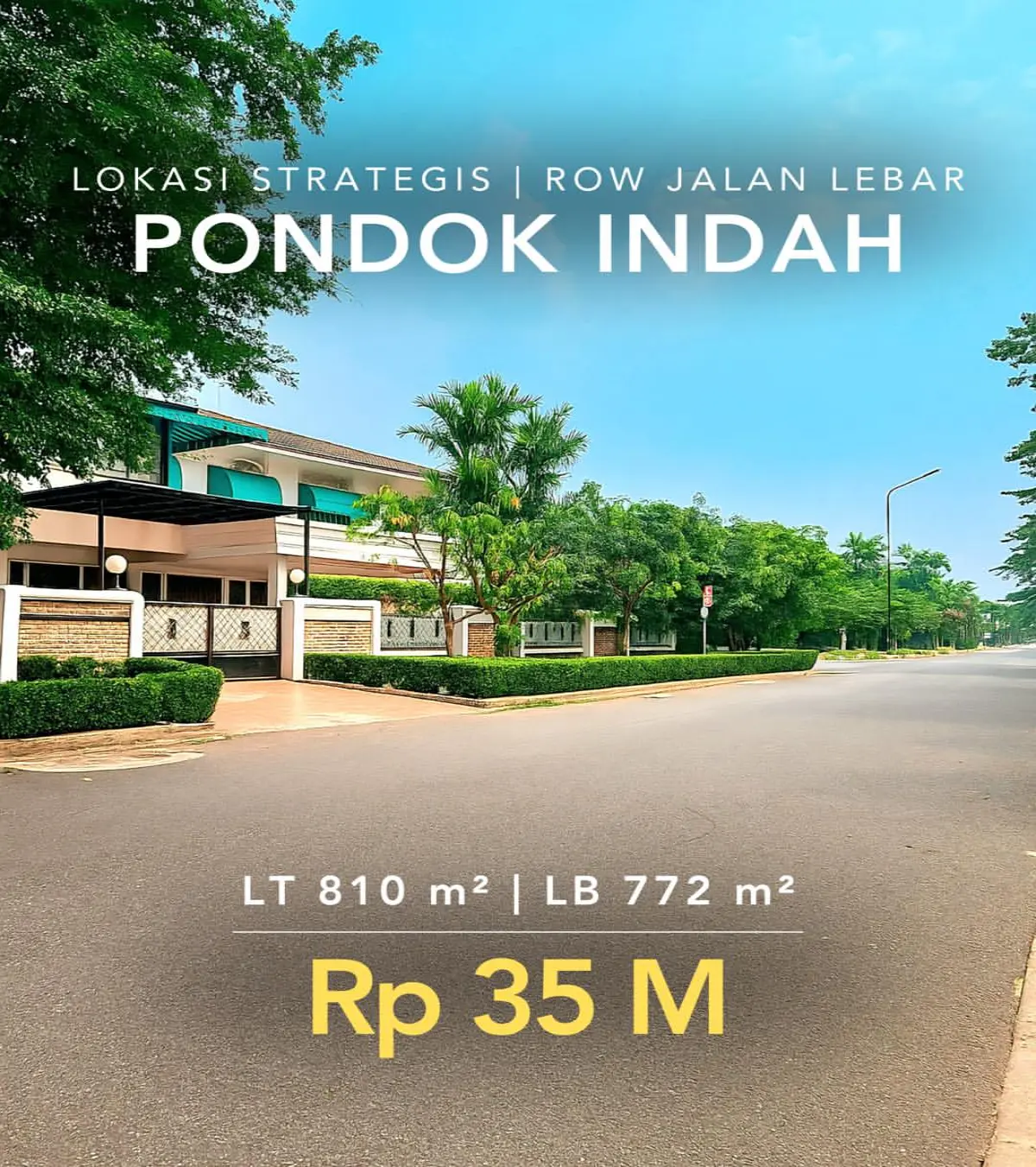 Rumah dijual di Pondok indah Jakarta Selatan - Rumah Dijual di Pondok Indah Depan Rumah Jalan Lebar dan Tenang