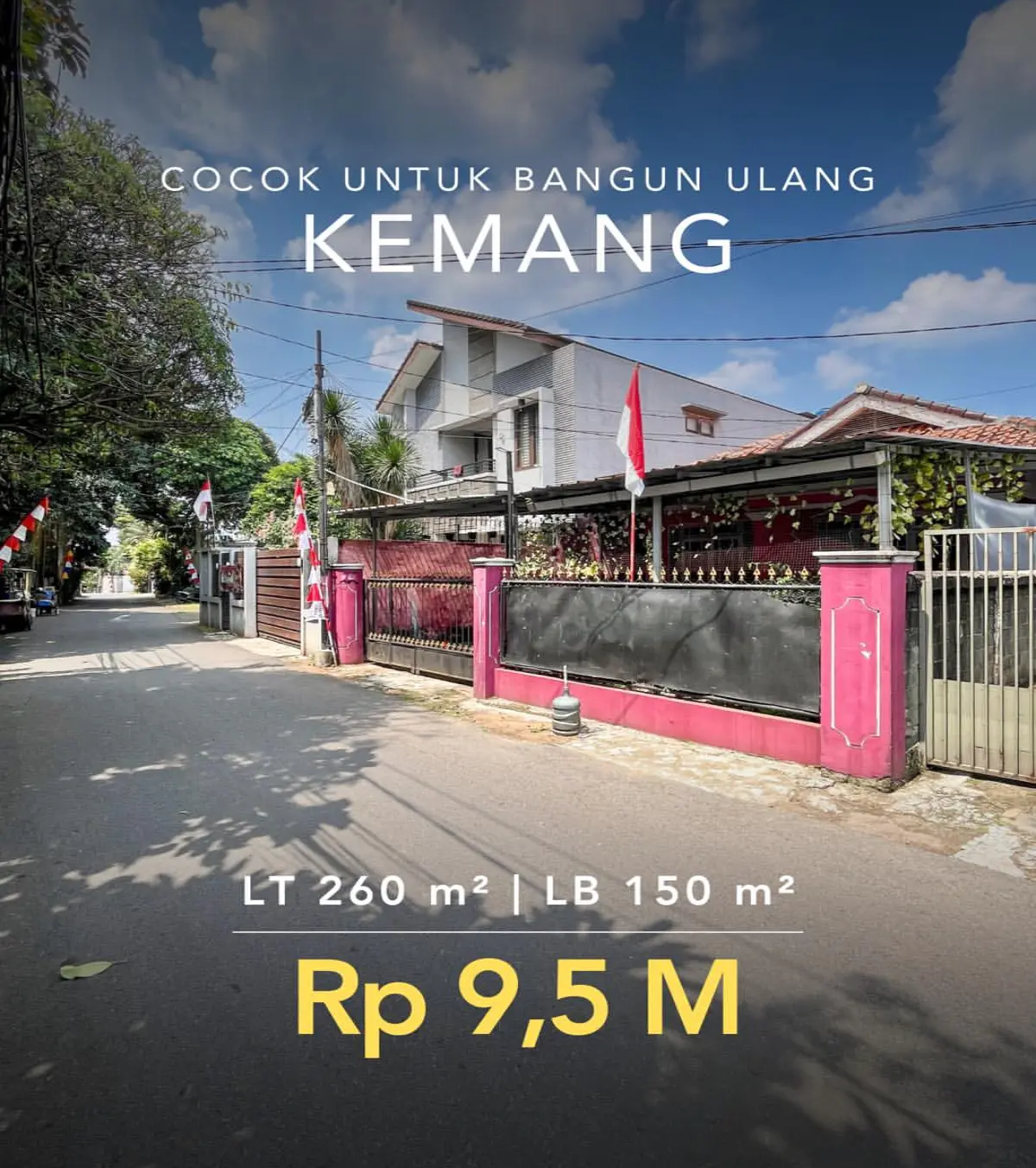 Rumah Dijual di Kemang - Rumah Hitung Tanah