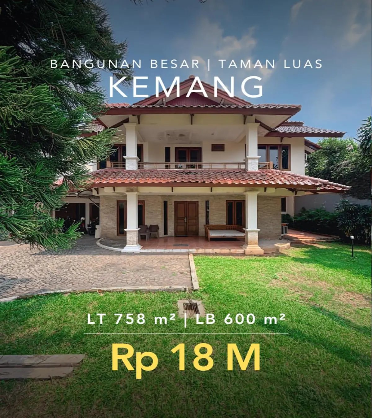 Rumah Dijual di Kemang Timur Posisi Hook