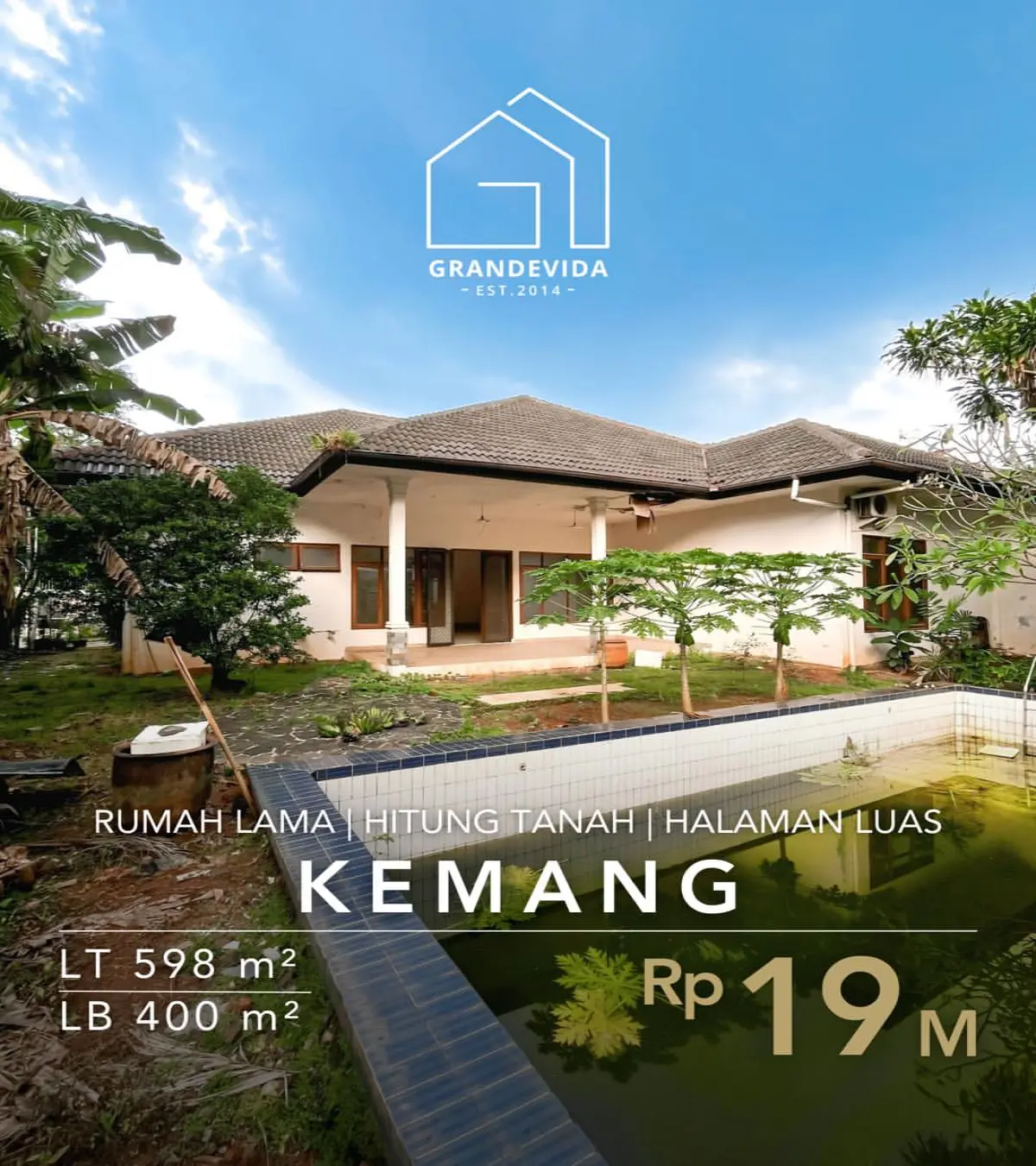 Rumah Dijual di Kemang Selatan Rumah Lama Halaman Luas