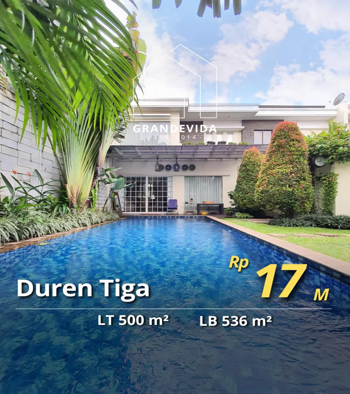 Rumah Dijual di Duran Tiga Posisi Pojok