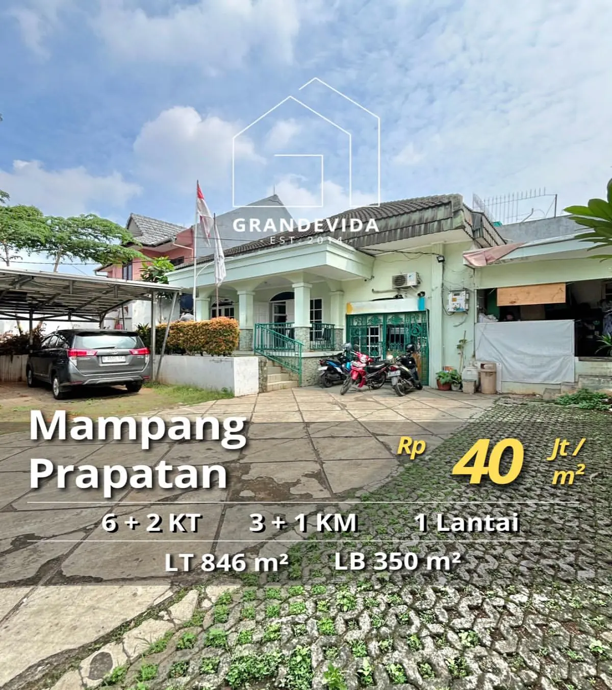 Rumah Dijual Tegal Parang Mampang Prapatan Jaksel Hitung Tanah