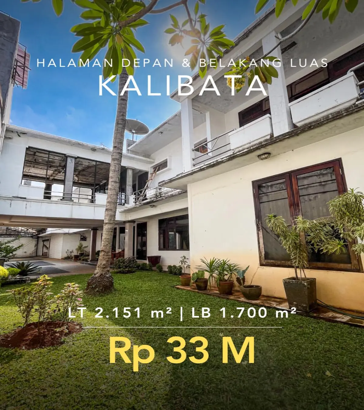 Rumah Dijual di Kalibata Bangunan 2 Lantai