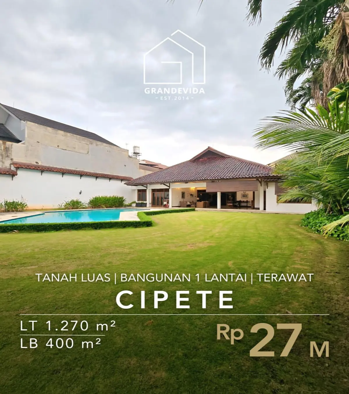 Jual Rumah Cipete - Bangunan 1 Lantai Terawat
