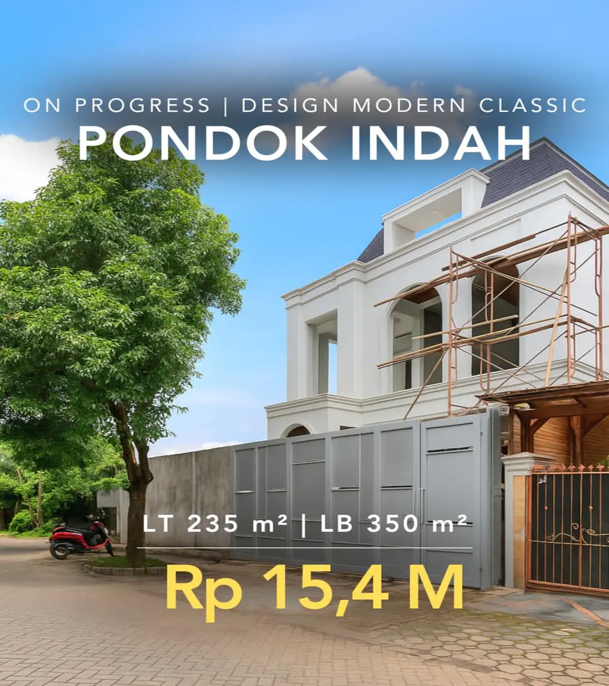 Rumah dijual di Pondok indah Jakarta Selatan - Jual Rumah Pondok Indah Masih dalam Tahap Pembangunan