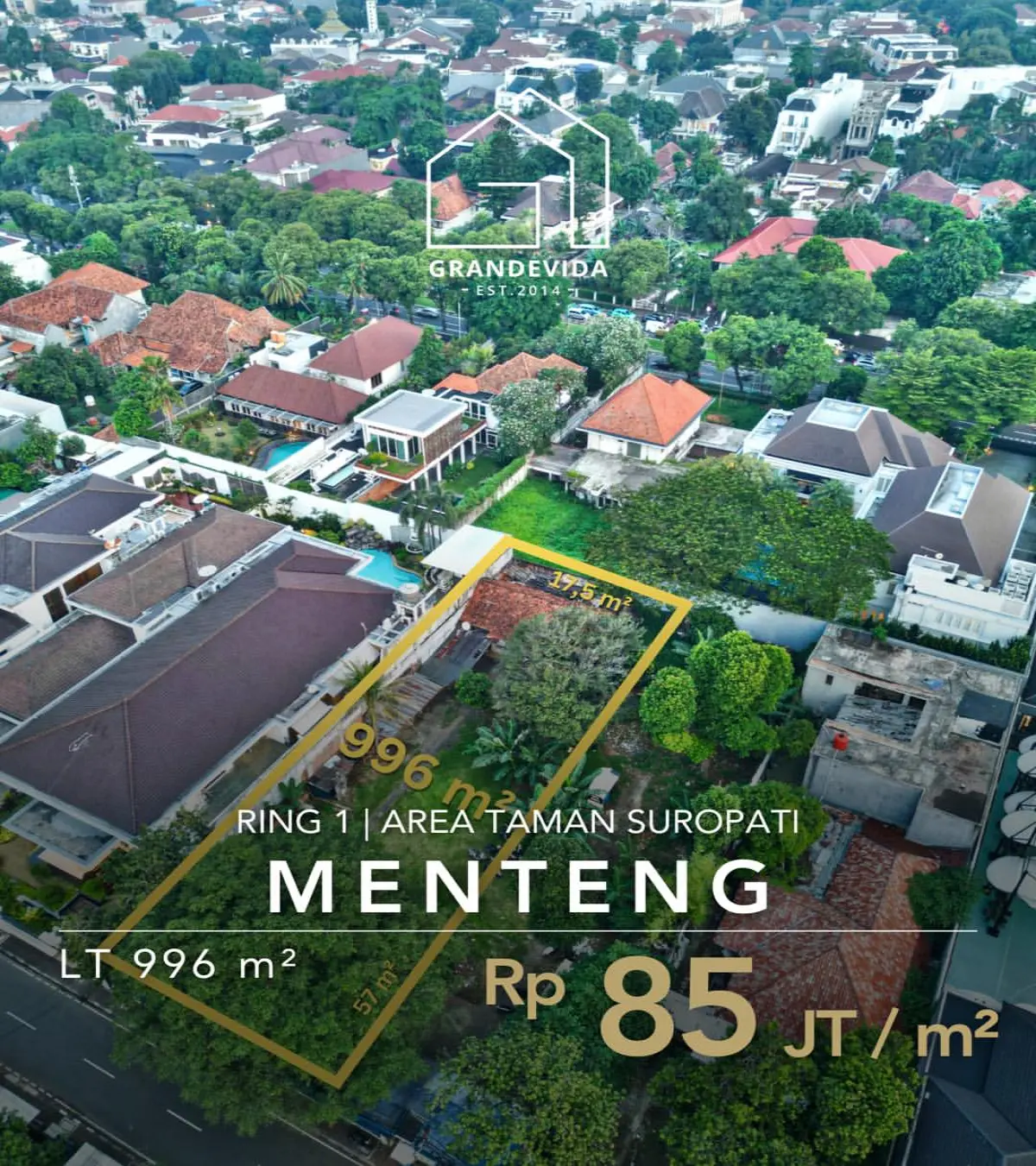 Tanah Dijual Menteng Jakarta Pusat