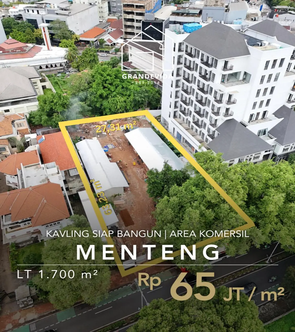 Tanah Dijual di Menteng Jakarta Pusat