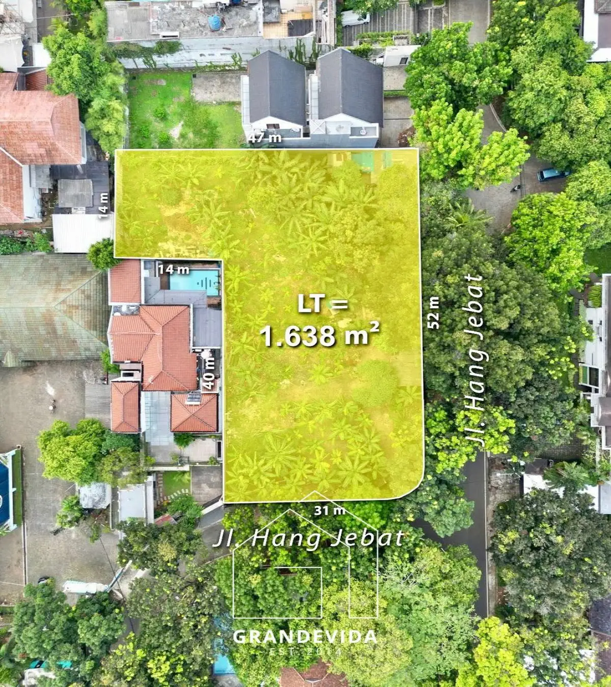 Tanah Dijual Hang Jebat Kebayoran Baru