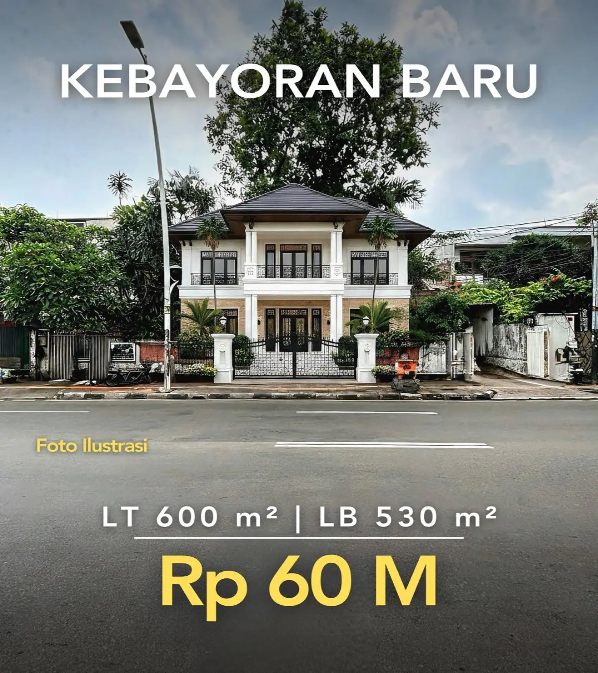 Rumah Wijaya Kebayoran Baru Jakarta Selatan Dijual Hitung Tanah
