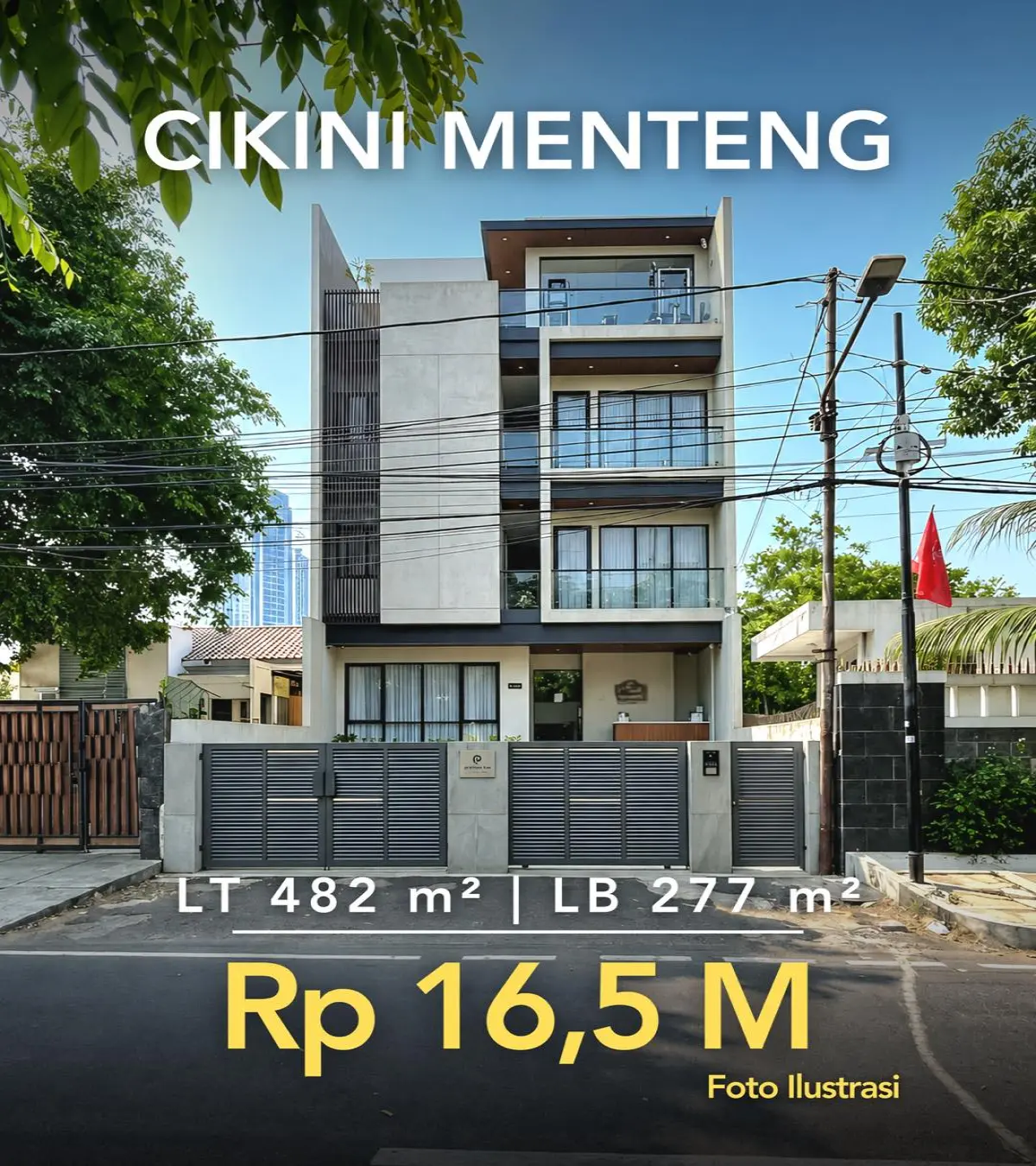Rumah Lama Dijual Hitung Tanah Di Cikini Menteng Jakarta Pusat
