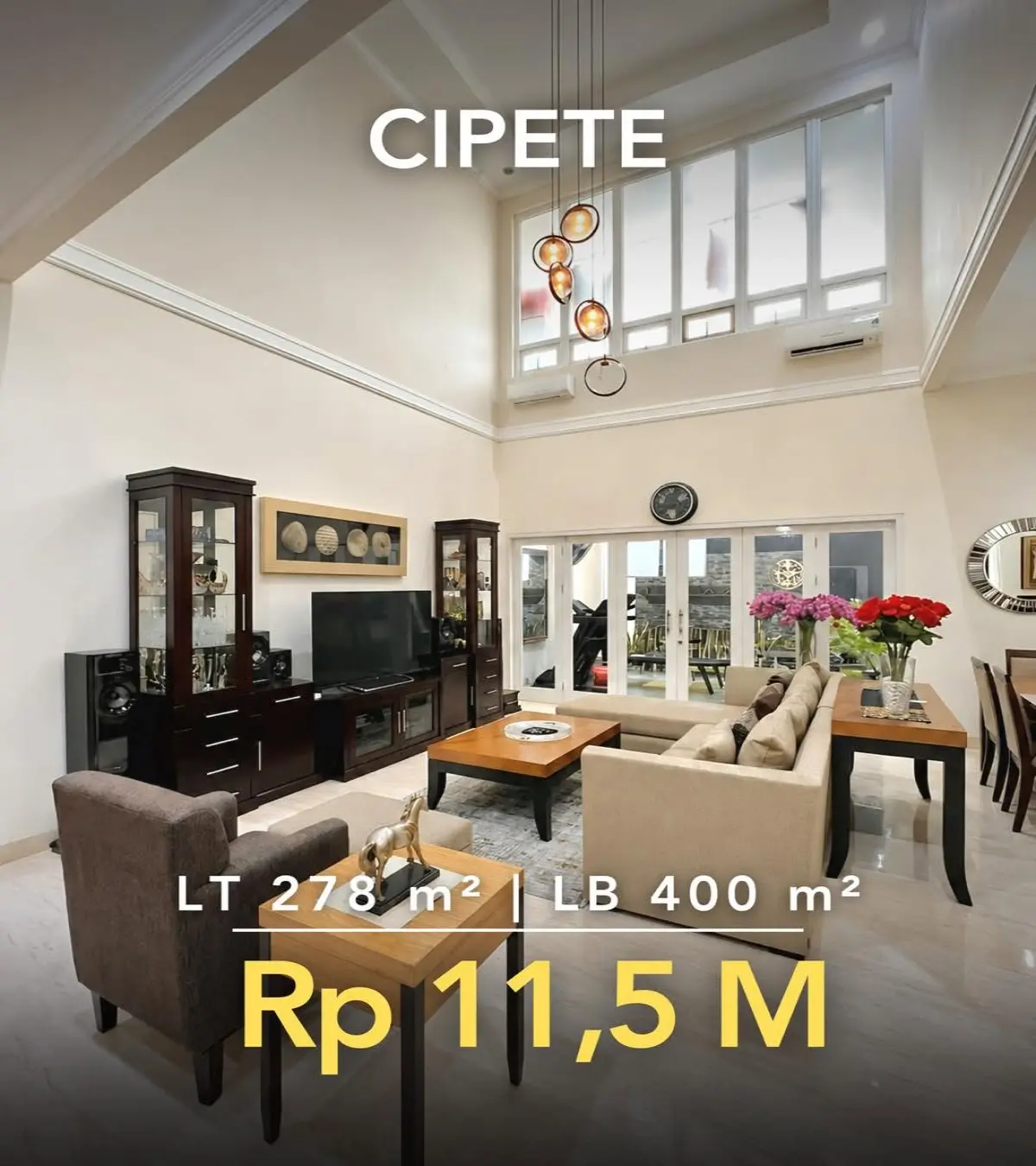 Rumah Kebun Anggrek Cipete Jakarta Selatan Dijual