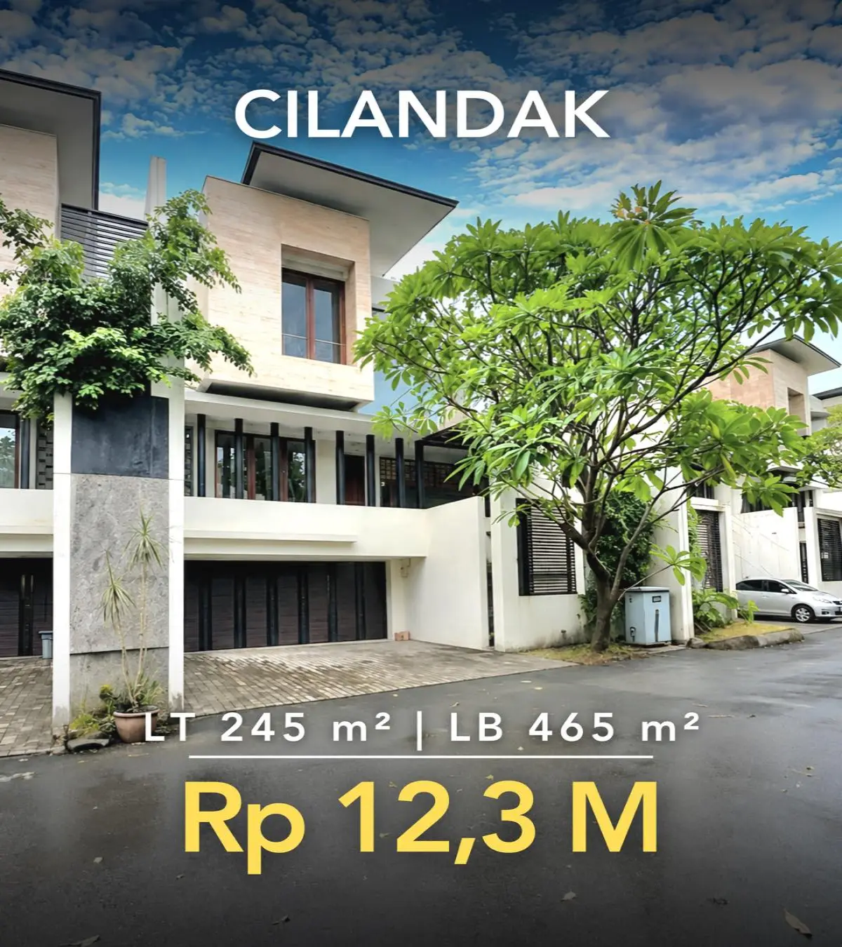 Rumah Modern Tropical Dijual di Cilandak Jakarta Selatan – Private Pool, 3 Lantai, SHM