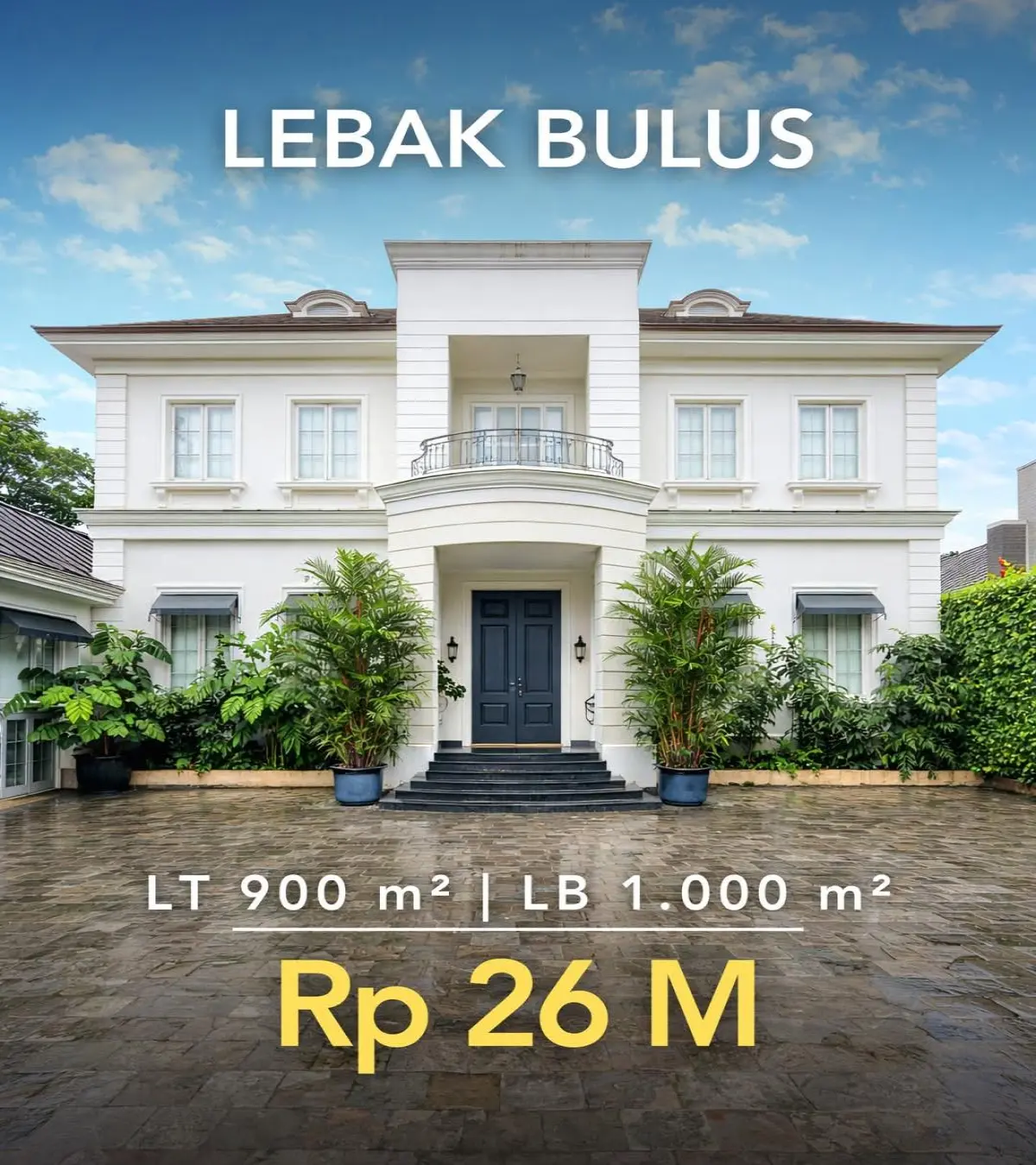 Rumah Mewah Dijual di Lebak Bulus Jakarta Selatan – Modern American Classic, Private Pool, SHM