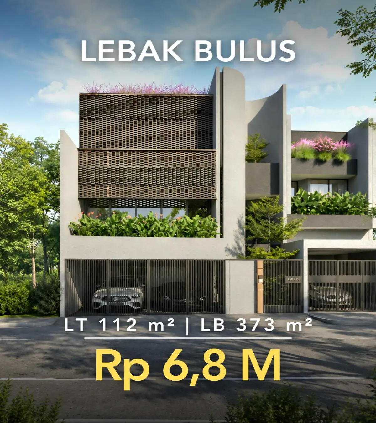 Rumah Baru Dijual Lebak Bulus – Kontemporer Modern Minimalis, Hanya 2 Unit, SHM