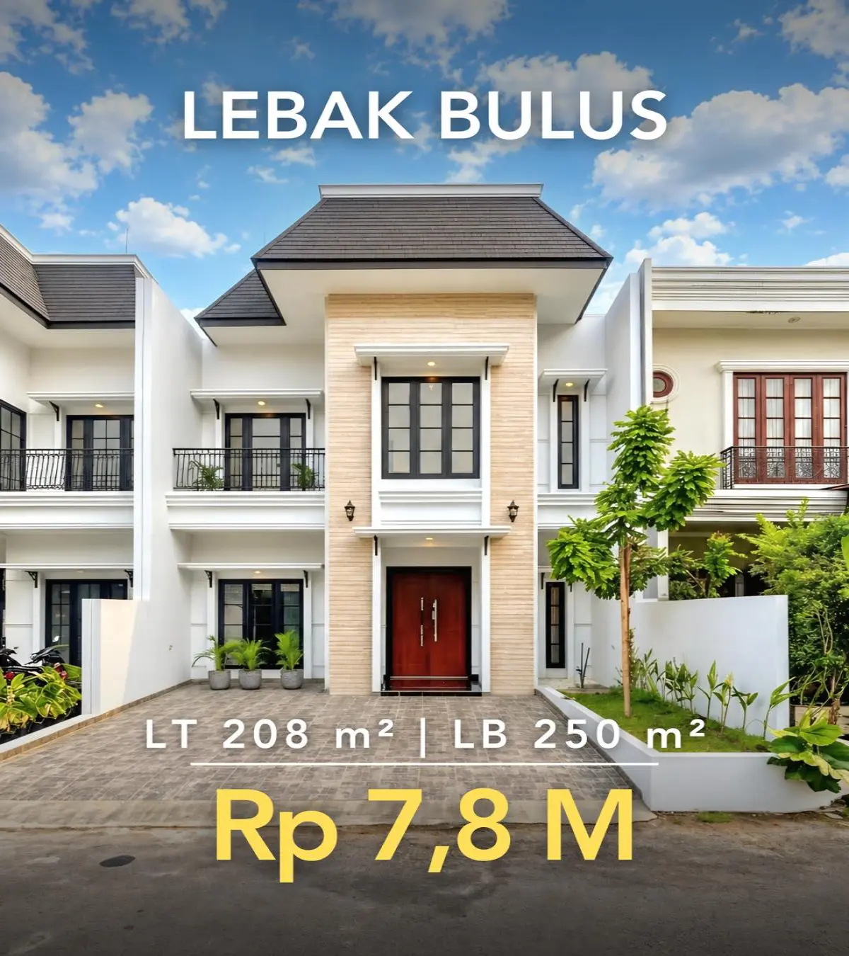 Rumah Brand New Dijual di Lebak Bulus – 2 Lantai, Swimming Pool, One Gate System, SHM