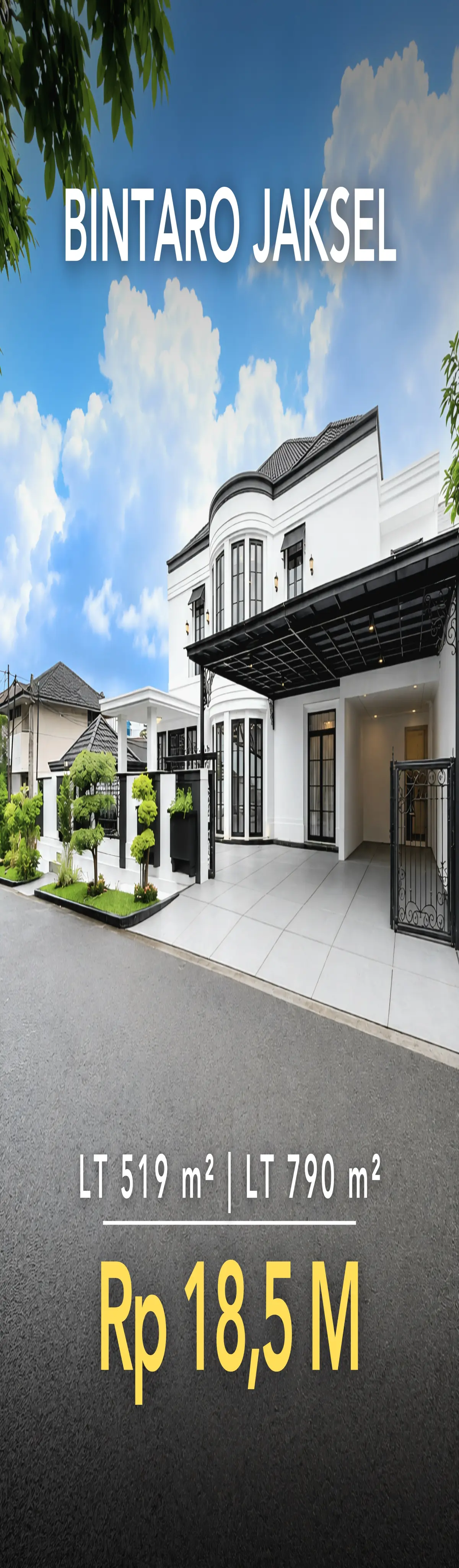 Rumah Brand New Dijual Bintaro Jakarta Selatan – Modern Classic, Hook, Swimming Pool 5×12 m